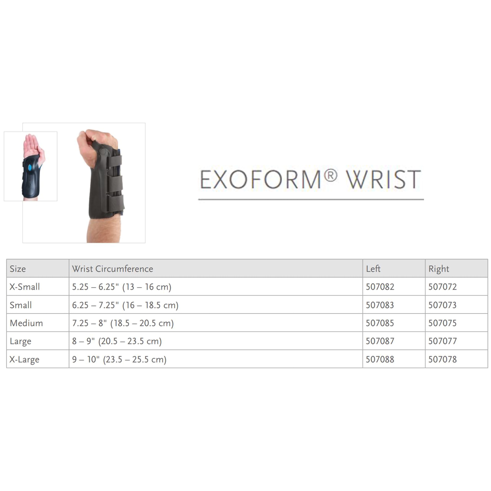 Ossur - 507075 Ossur Exoform® Right Wrist Brace