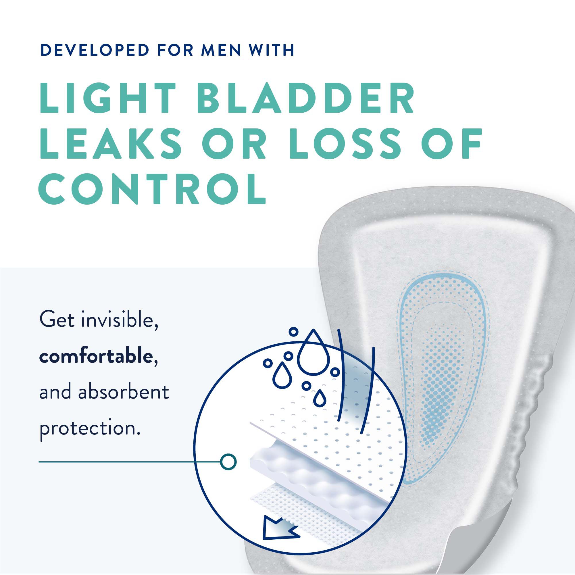 First Quality Products LLC PV-811 - Prevail® Daily Male Guards Maximum Bladder Control Pad, 12.5-Inch Length - 14/Pack, 126/Case