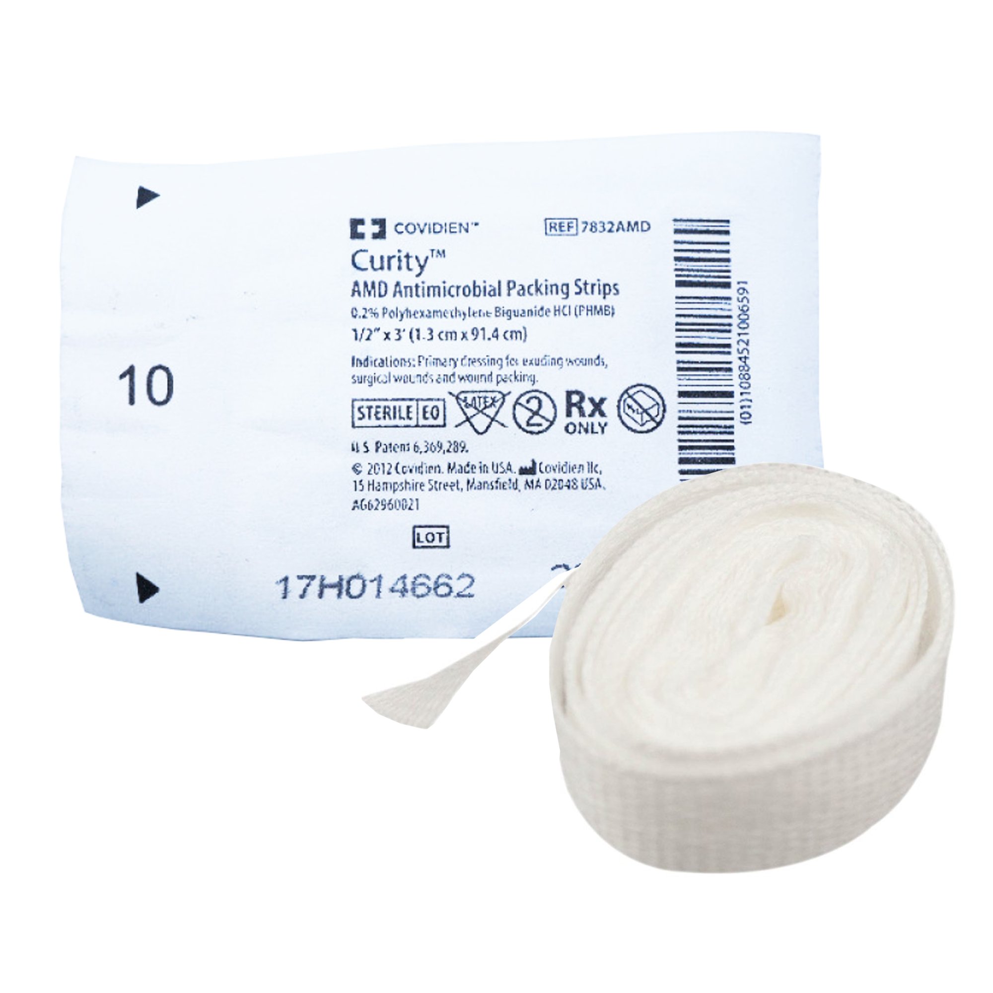 Cardinal - 7832AMD Curity™ AMD™ PHMB Wound Packing Strip