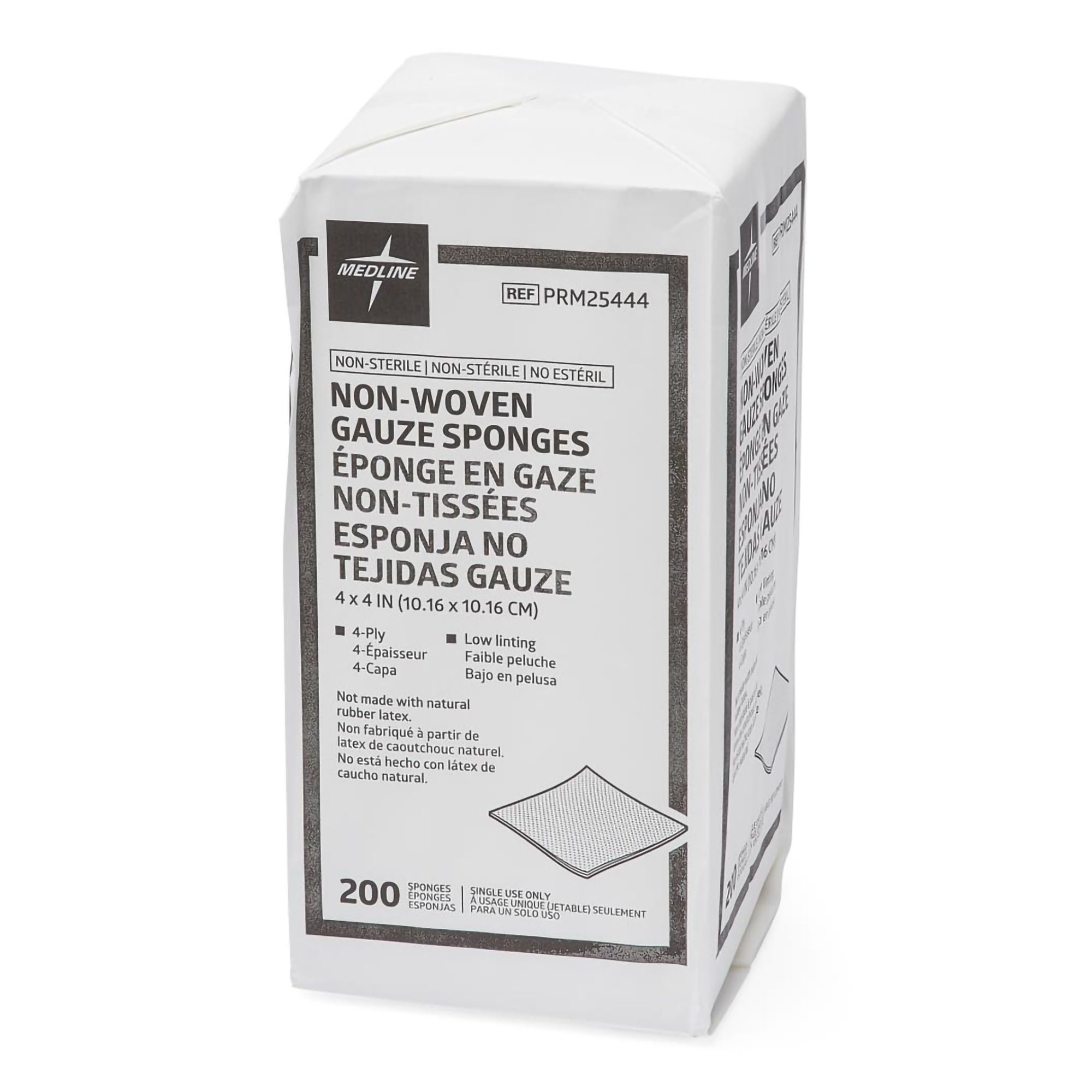 Medline - PRM25444 Nonwoven Sponge Medline Essentials 4 X 4 Inch 4-Ply NonSterile 200 per Pack