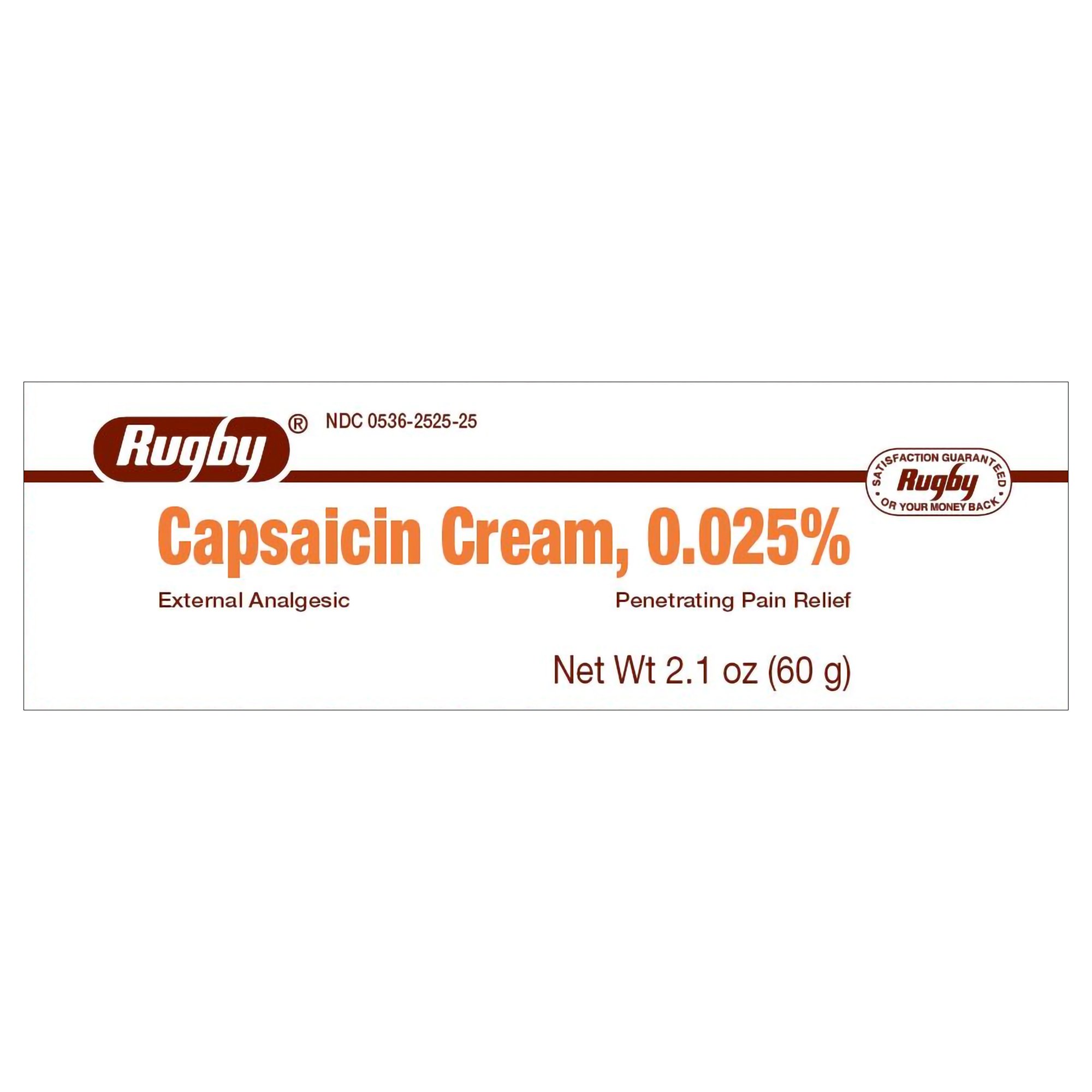Major Pharmaceuticals - 00536252525 Rugby® Capsaicin Topical Pain Relief