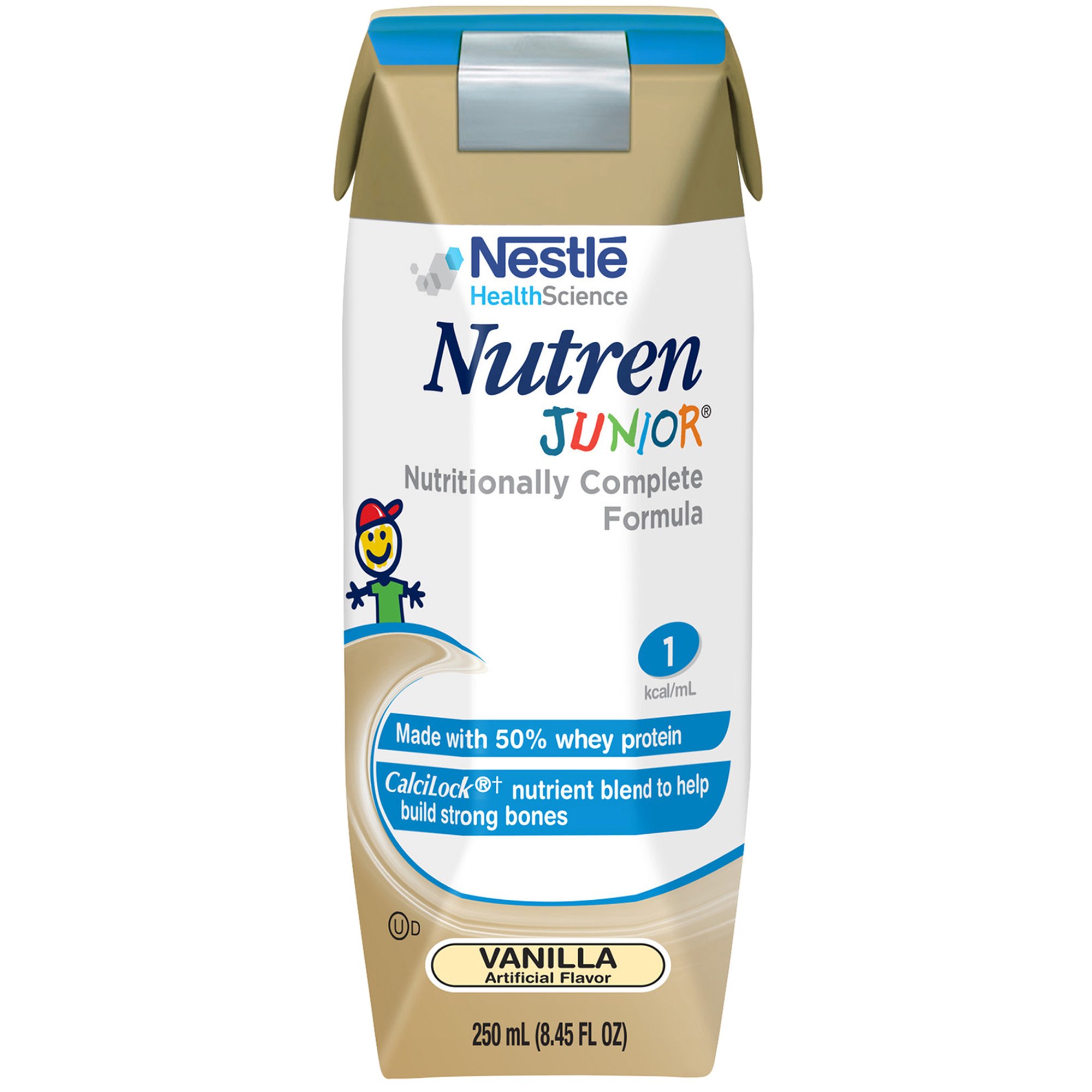 Nestle Healthcare Nutrition 00798716160629 - Nutren® Junior Nutritionally Complete Formula, Vanilla, 8.45-ounce Tetra Prisma® - 1/Each, 24/Case