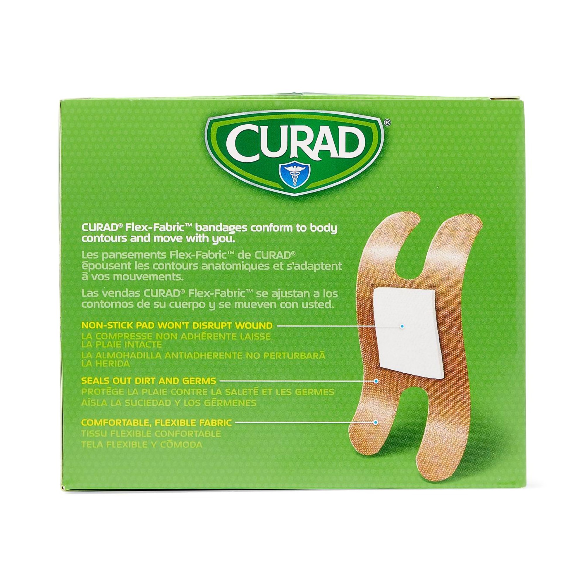 Medline NON25510 - Comfort Cloth® Knuckle Tan Adhesive Strip, 1-1/2 x 3 Inch - 100/Box, 1200/Case