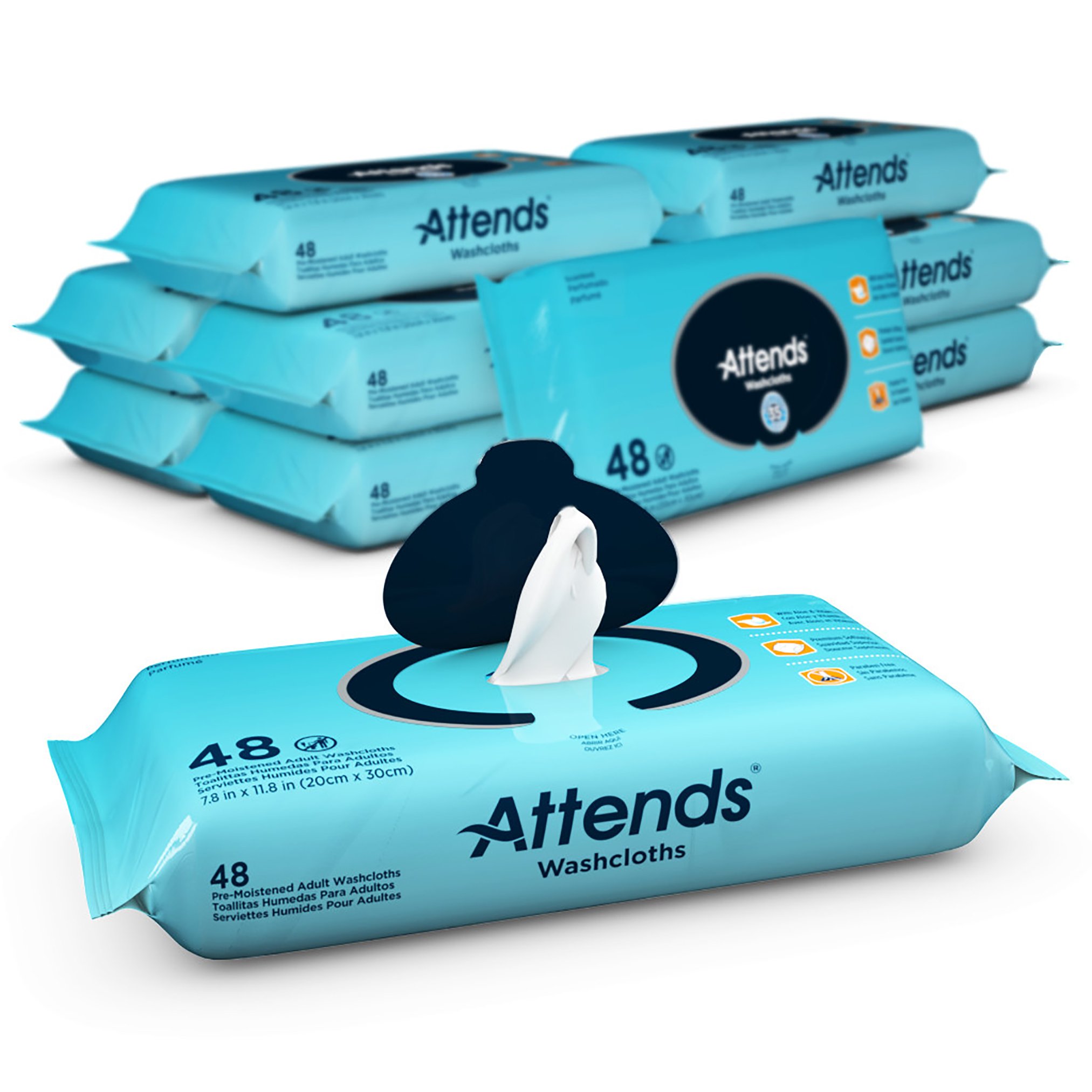 Attends Healthcare Products - WCPP1000 Attends® Scented Personal Cleansing Wipes with Aloe and Vitamin E