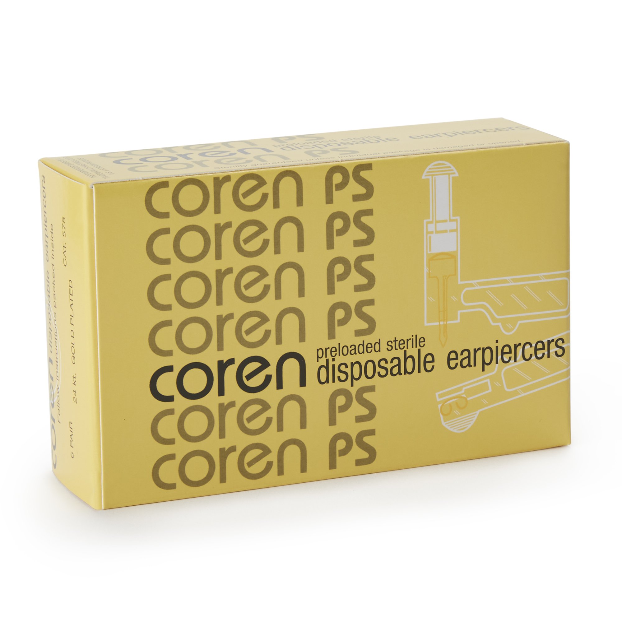 Hastings Corp NEMS-575 - Coren PS Ear Piercer - 1/Pair, 6/Box