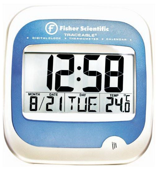 Fisher Anatomical - 146485 Wall Mount Clock Traceable® 1 X 9-1/4 X 10 Inch Digital Display Battery Powered