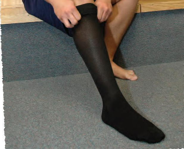 BSN Medical - 115089 Compression Stocking Jobst® for Men Knee High Medium Black Closed Toe