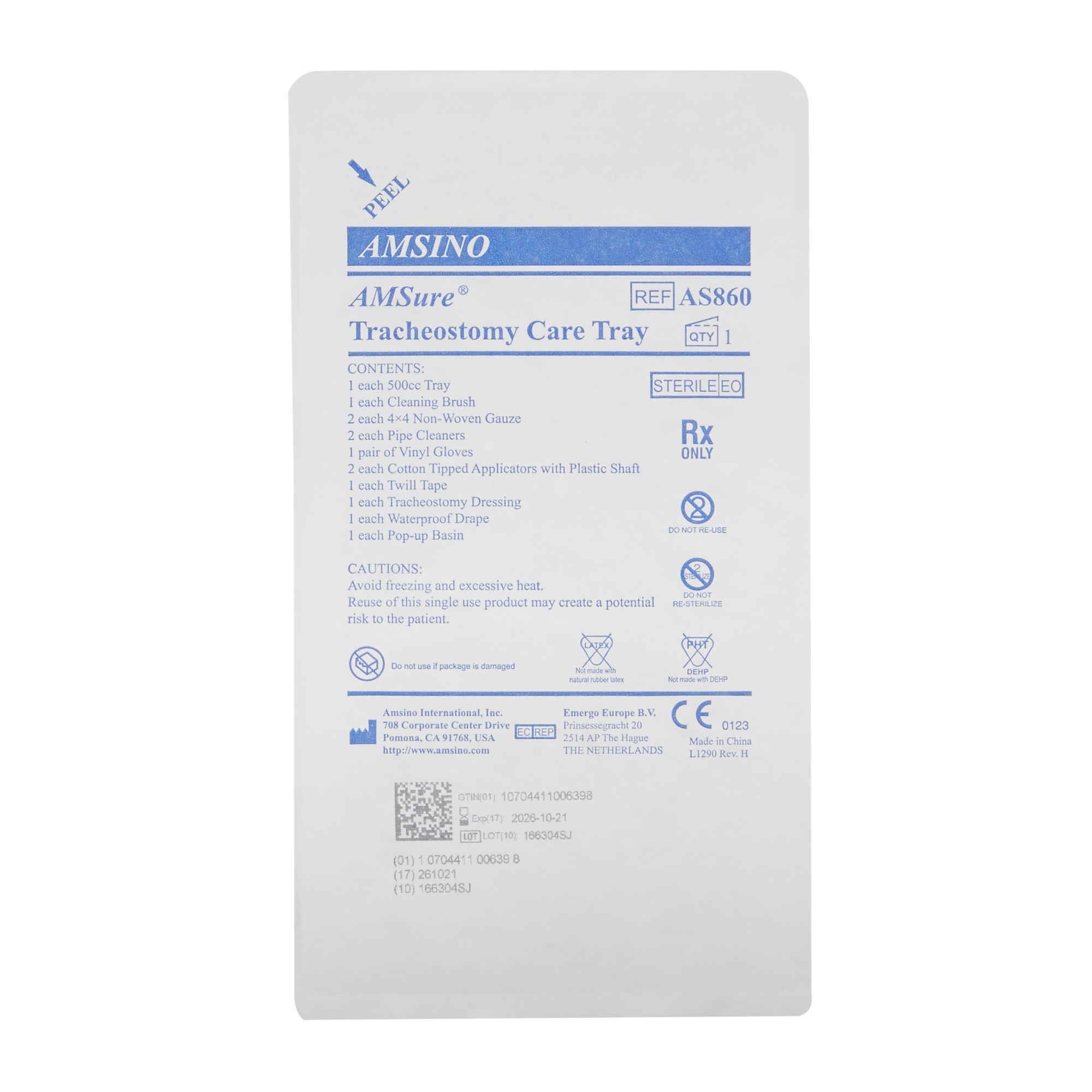 Amsino International - AS860 AMSure® Tracheostomy Clean and Care Kit