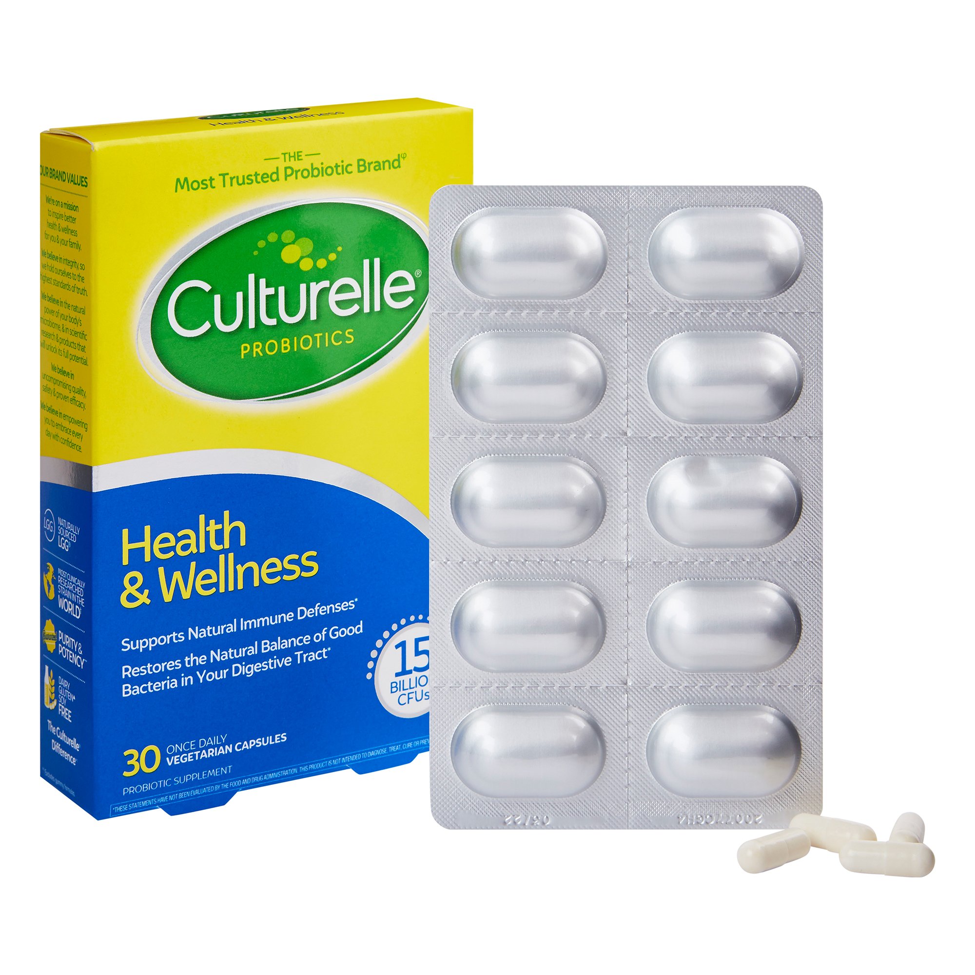 Connetics Corp - 49100036374 Culturelle® Probiotic Health & Wellness Dietary Supplement