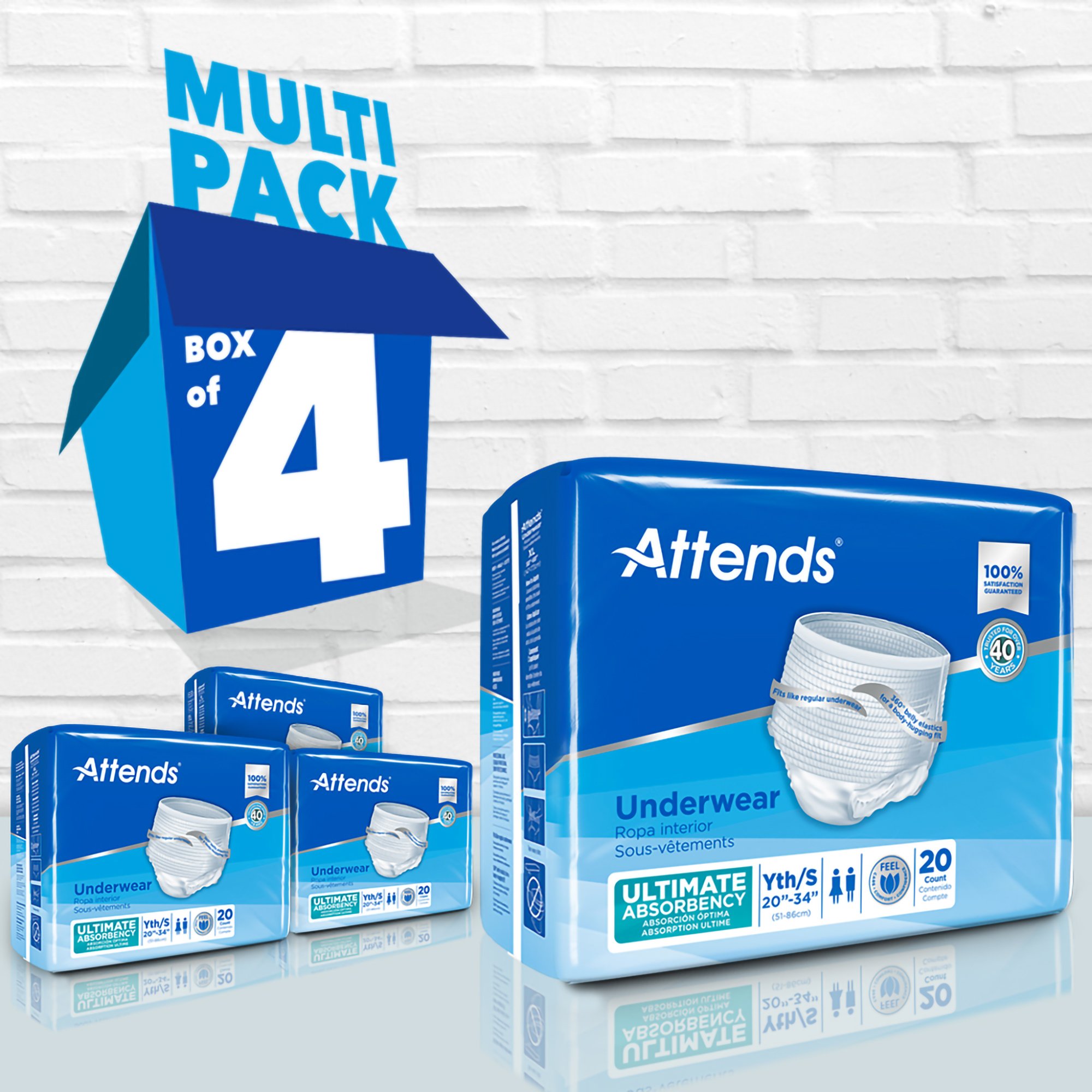 Attends Healthcare Products APP0710 - Attends® Advanced Underwear, Youth / Small - 20/Bag, 80/Case