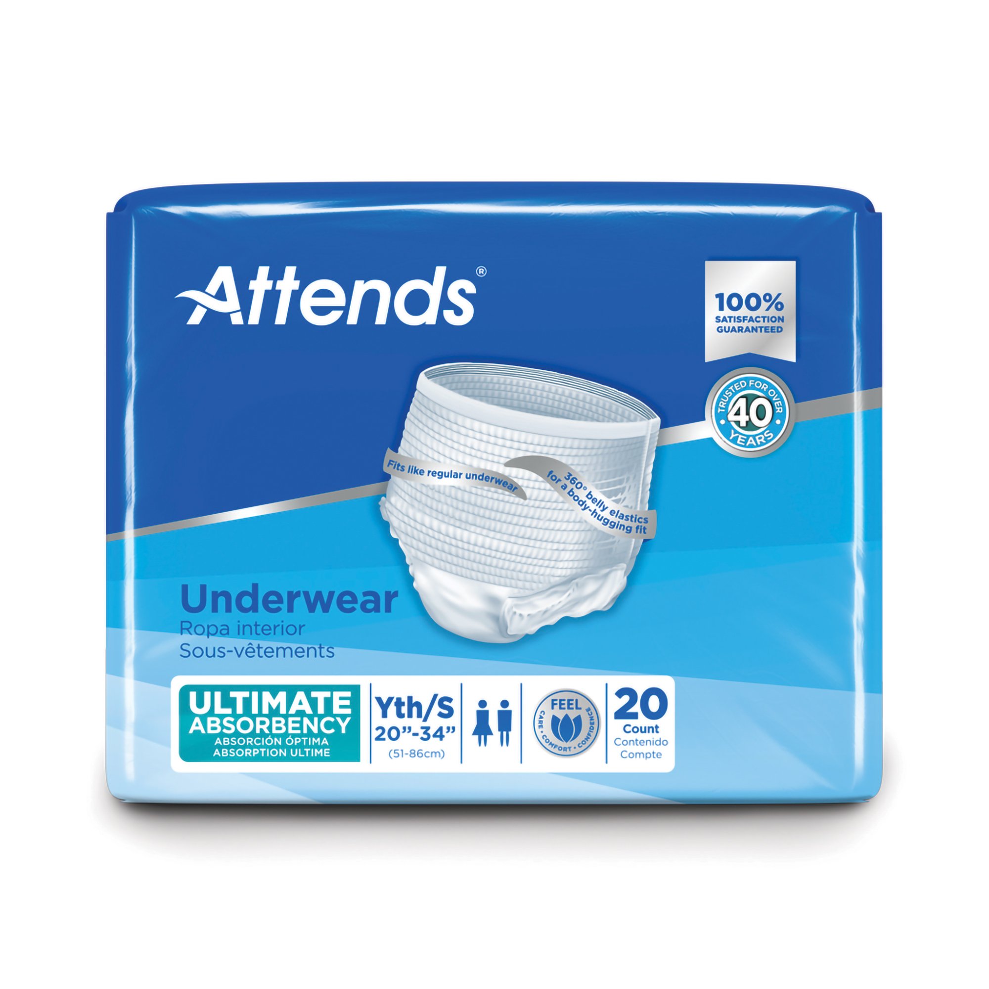 Attends Healthcare Products APP0710 - Attends® Advanced Underwear, Youth / Small - 20/Bag, 80/Case