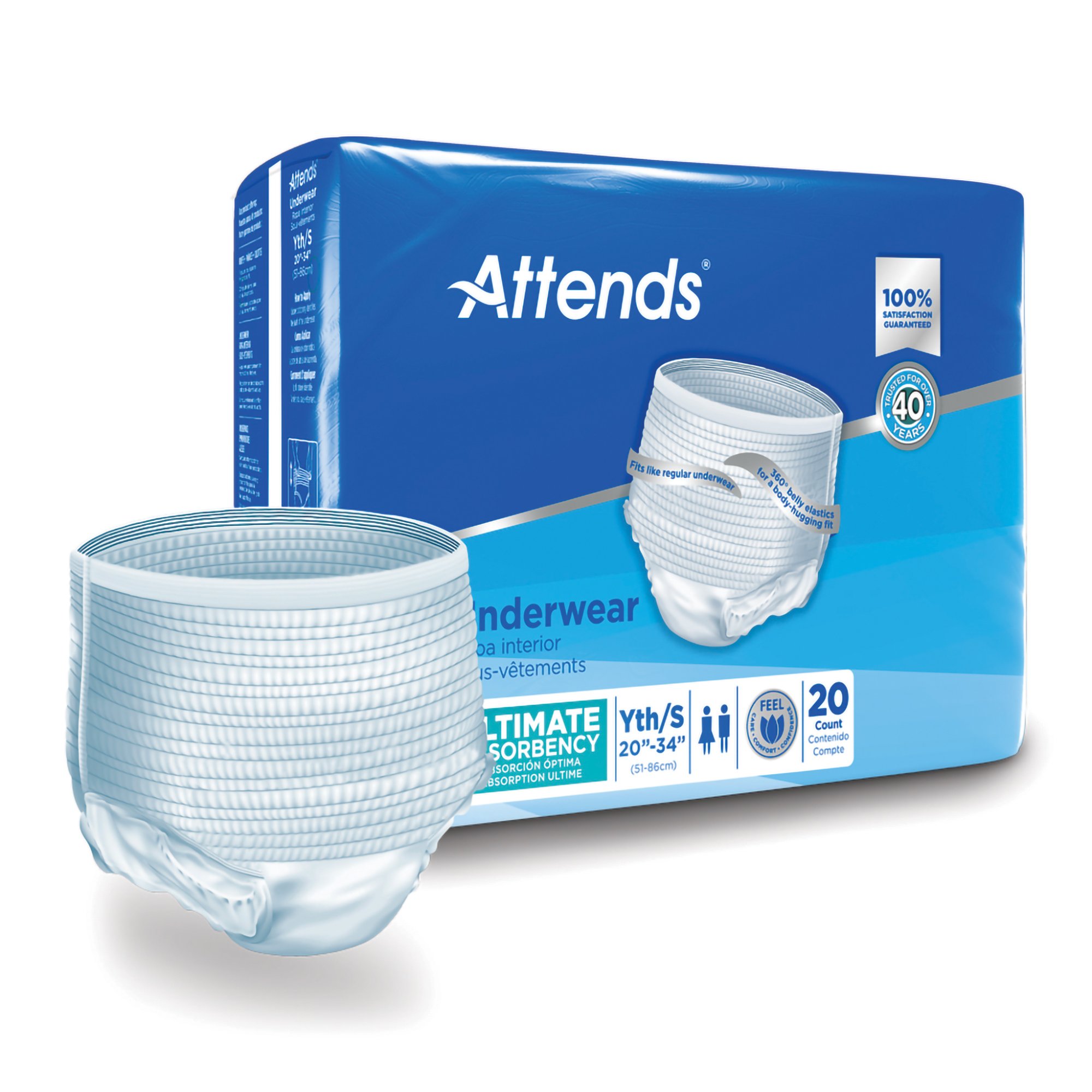 Attends Healthcare Products APP0710 - Attends® Advanced Underwear, Youth / Small - 20/Bag, 80/Case