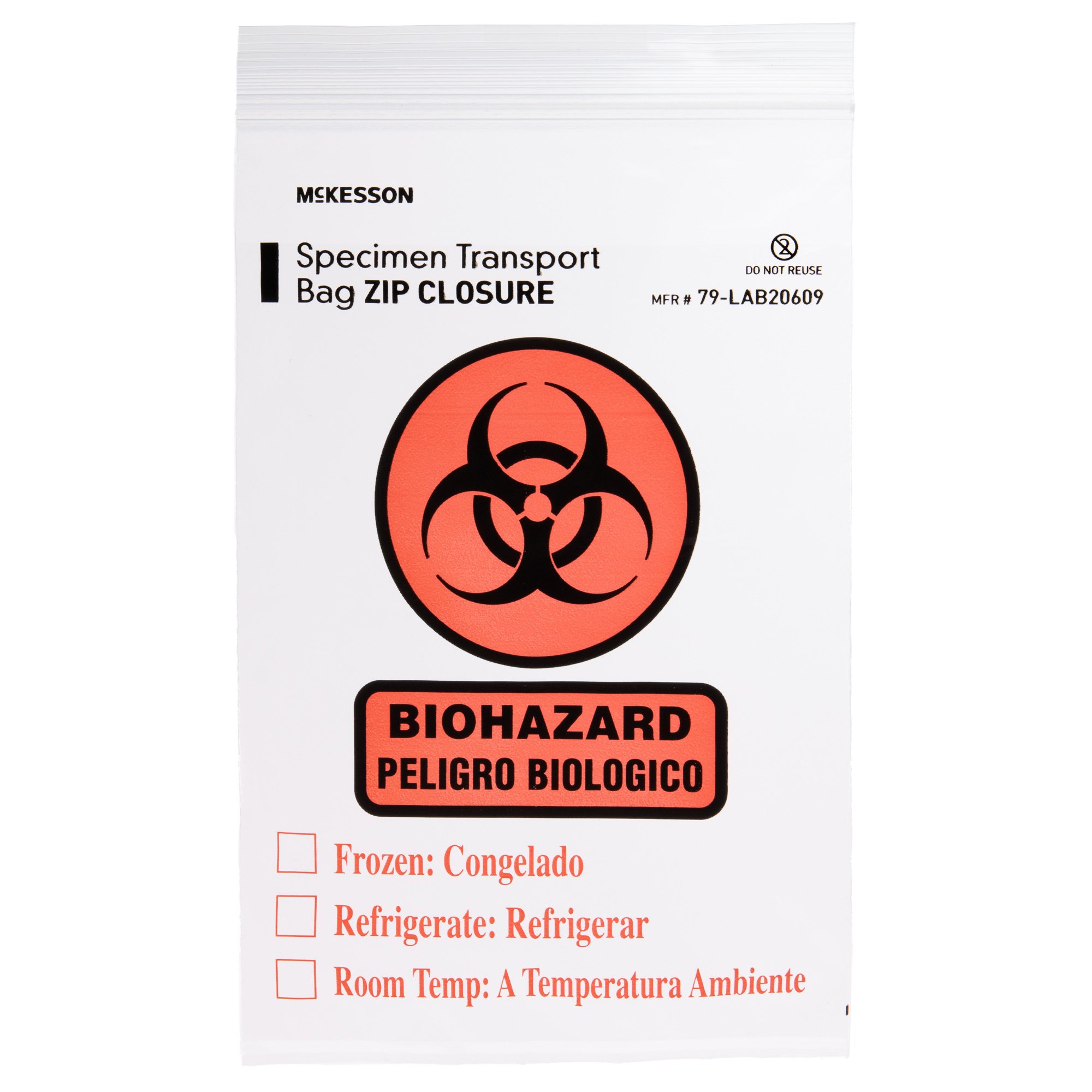 McKesson Brand - 79-LAB20609 McKesson Specimen Transport Bag with Document Pouch