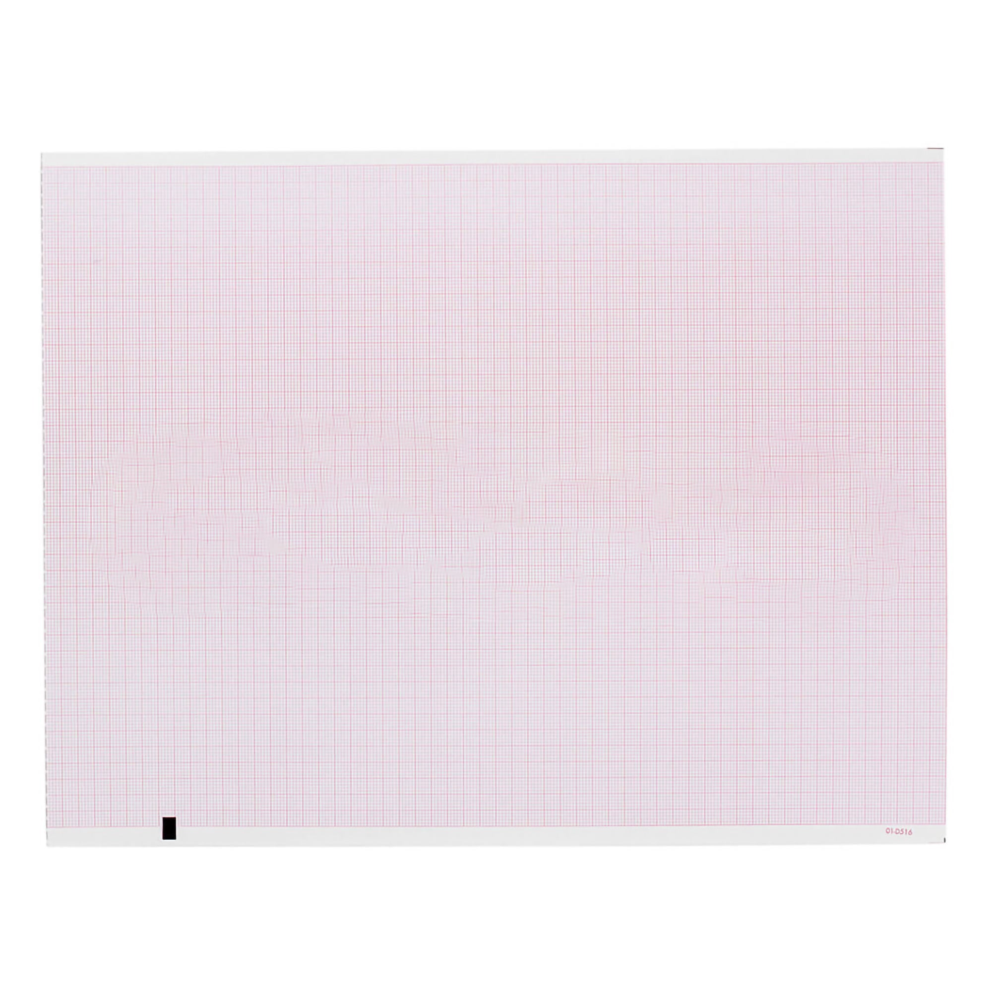 Welch Allyn - 9100-026-60 Recording Chart Paper Burdick™ Z-Fold Red Grid