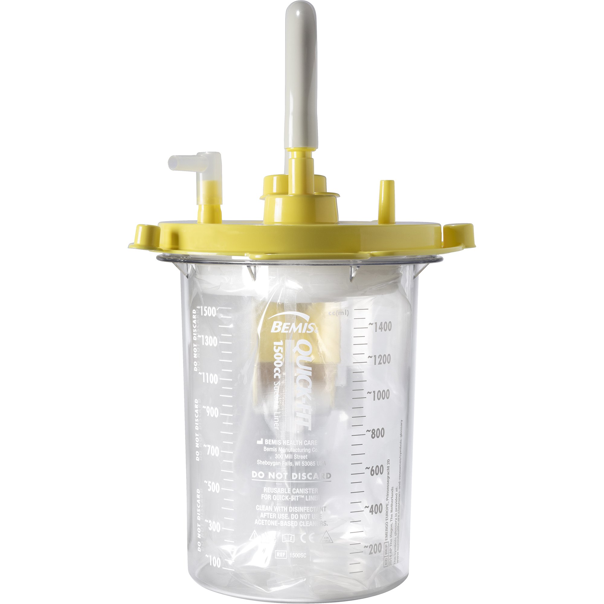Bemis Healthcare 1500SC 01 - Quick-Fit™ Outer Suction Canister without Lid, 1500 mL - 1/Each