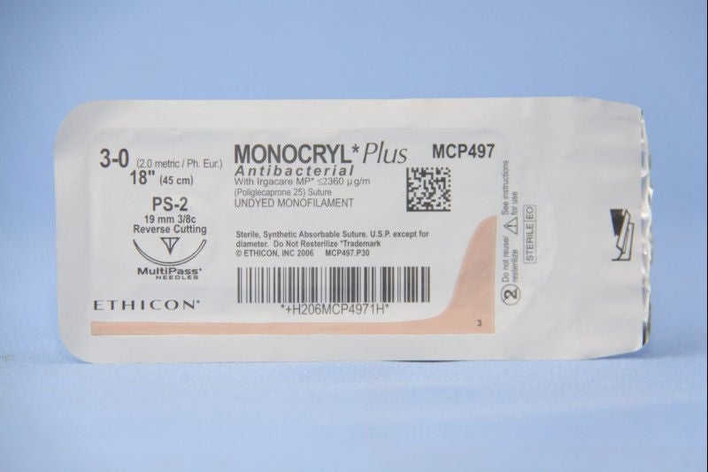 J & J Healthcare Systems - MCP497G Monocryl™ Plus Suture with Needle
