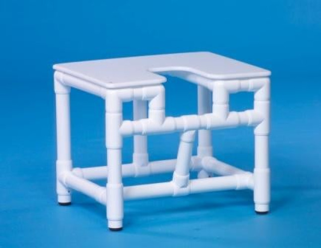 IPU - BSS600 Shower Stool Without Arms PVC Frame Without Backrest 900 lbs. Weight Capacity