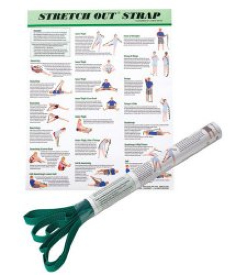 OPTP 440PS - Stretch-Out® Stretch Assist Strap With Poster, 6 Foot Length - 1/Each