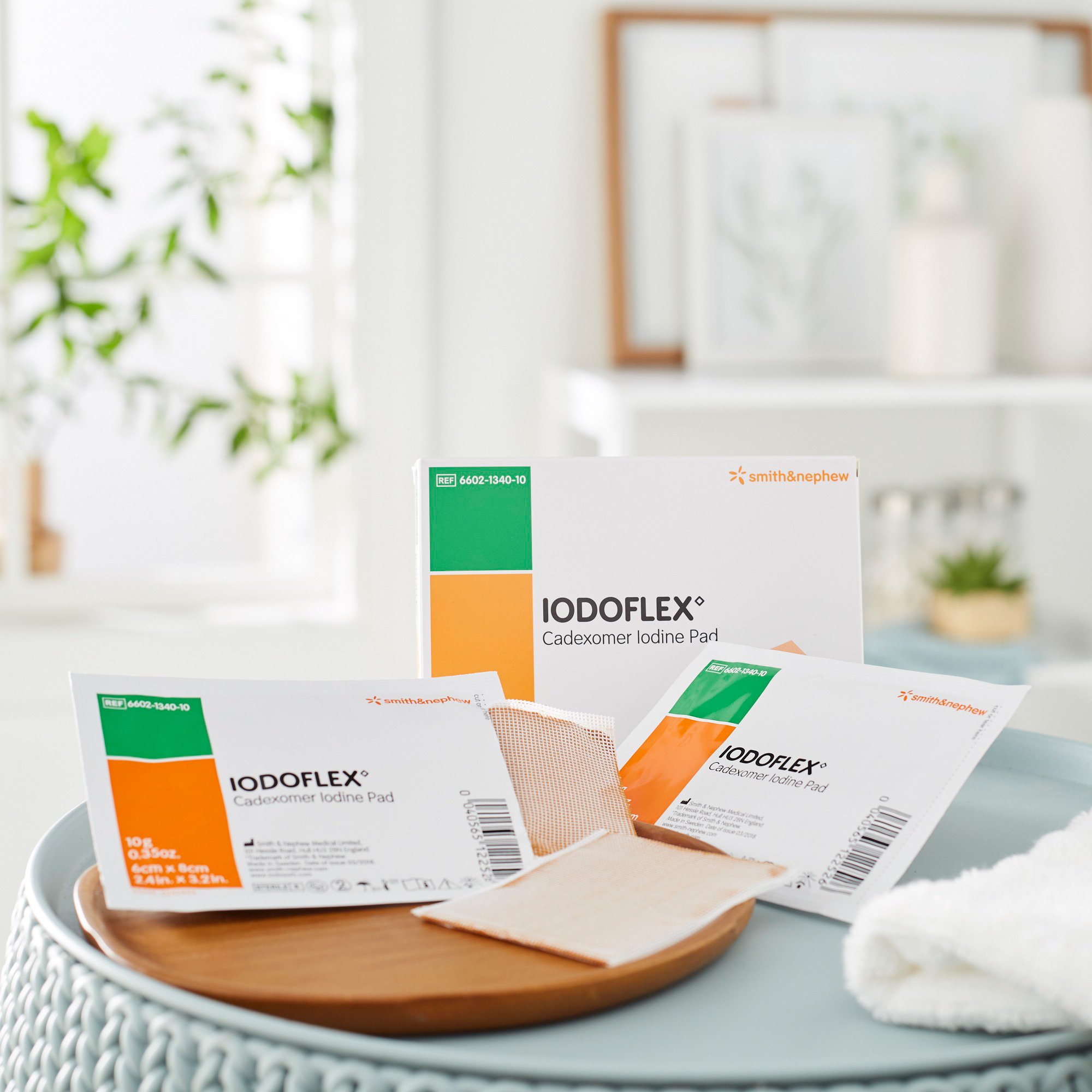 Smith & Nephew 6602134010 - Iodoflex™ Impregnated Dressing, 2-1/8 x 3 Inch - 1/Each, 3/Box, 36/Case