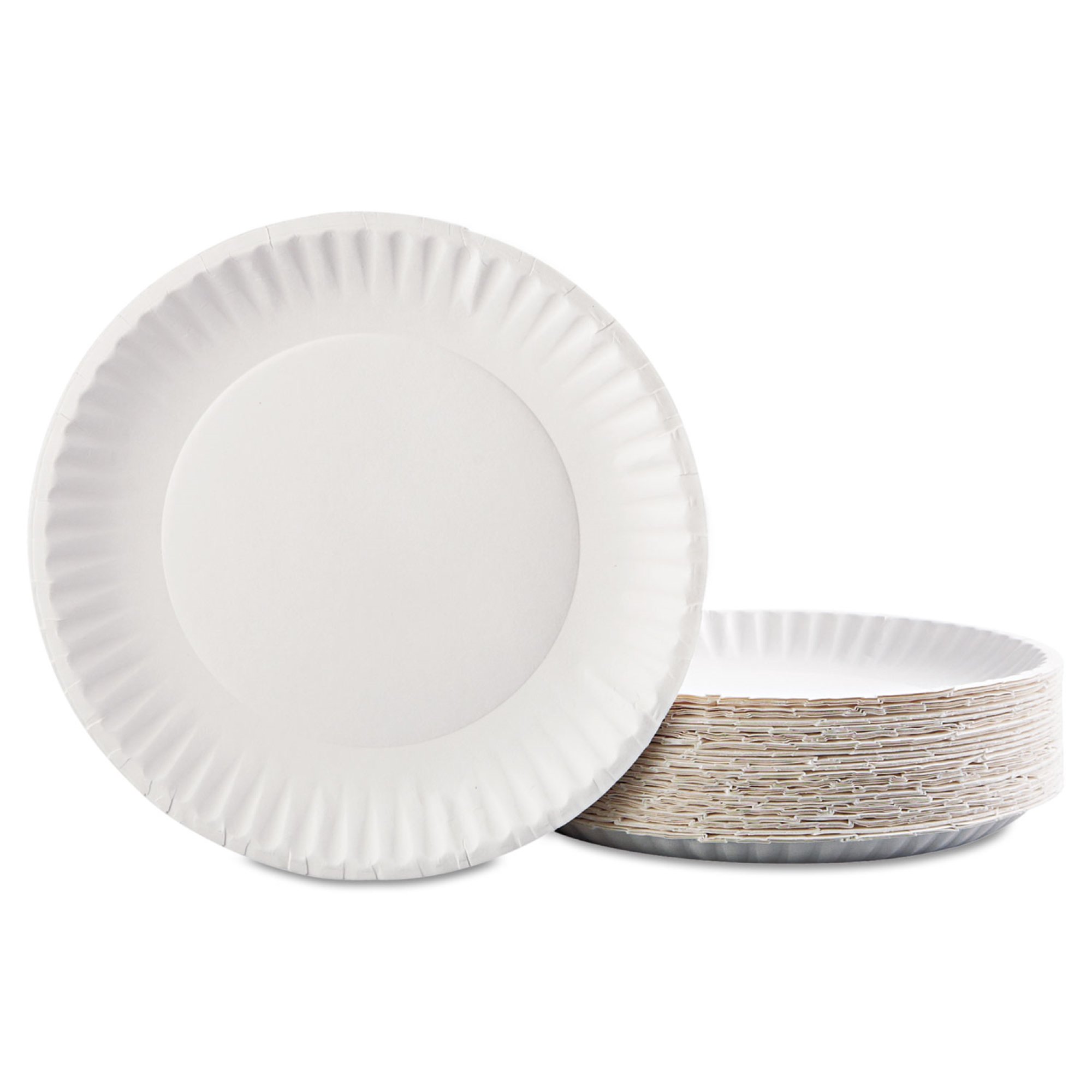 Essendant Co-United Stationers AJMPP9GRAWH - Nature's Own Green Label Paper Plate - 12/Case
