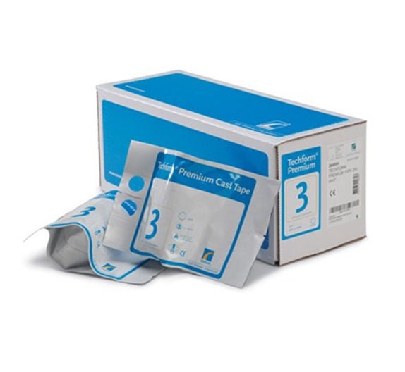 Ossur - TR0215 One-Side Padded Splint Roll TechForm® Ortho-Roll® 2 Inch X 15 Foot Fiberglass White