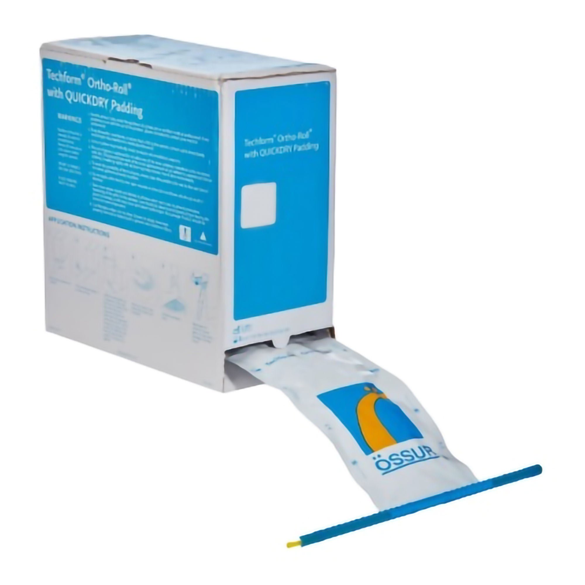 Ossur - TR0315 One-Side Padded Splint Roll TechForm® Ortho-Roll® 3 Inch X 15 Foot Fiberglass White