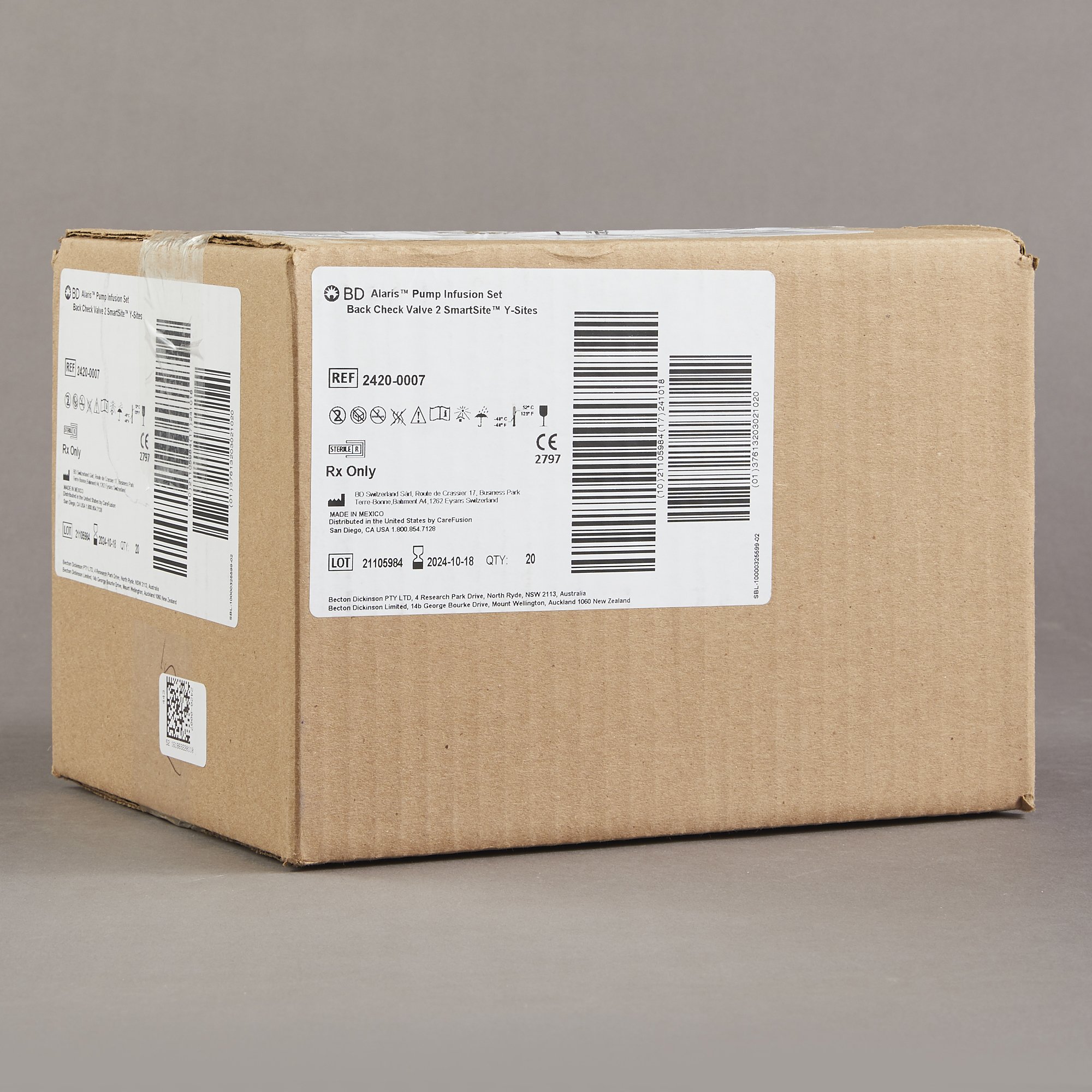 BD 2420-0007 - Alaris® Pump Infusion Set, 6.75 Feet - 1/Each, 20/Case