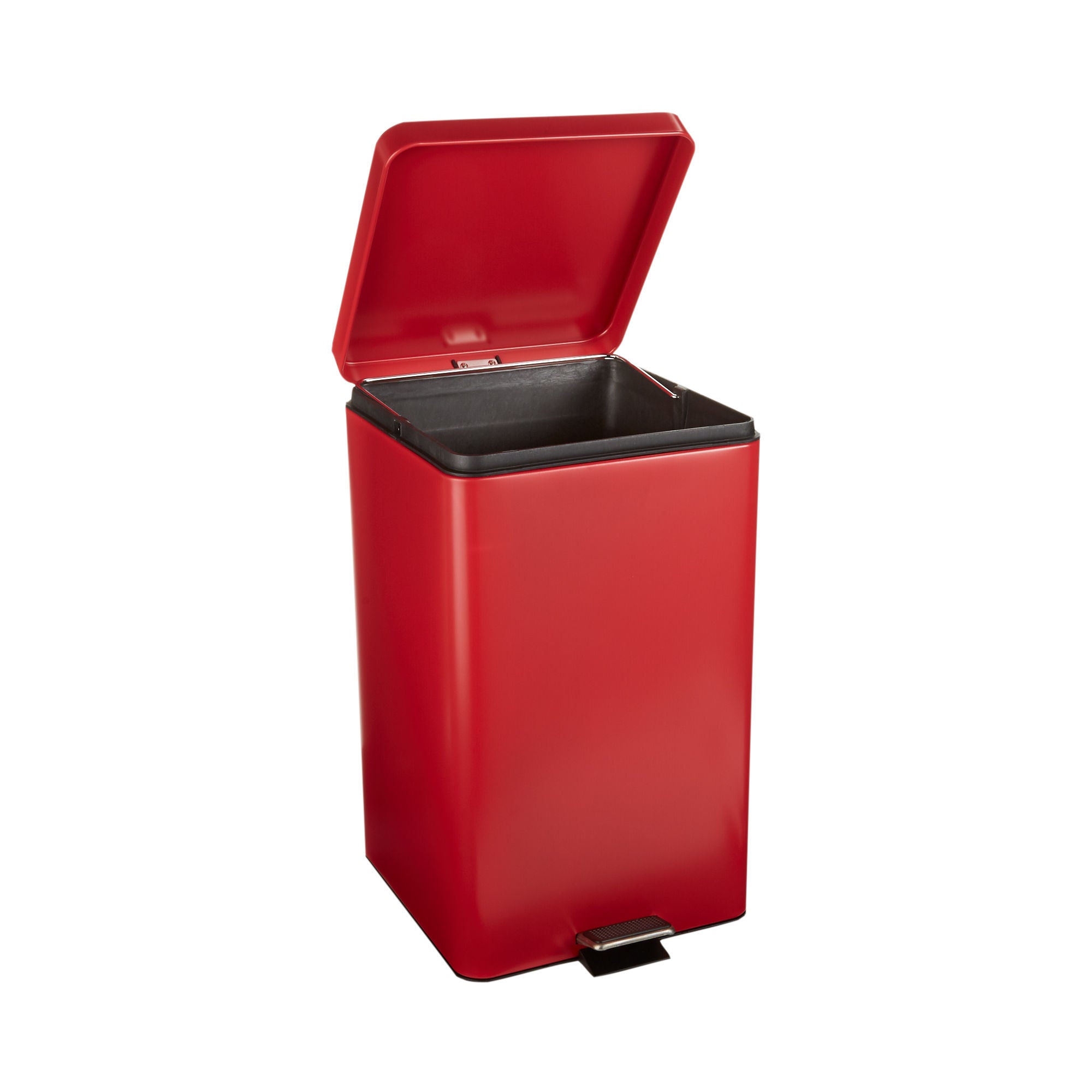 McKesson Brand - 81-35267 Trash Can McKesson 32 Quart / 8 gal. Red Steel Square