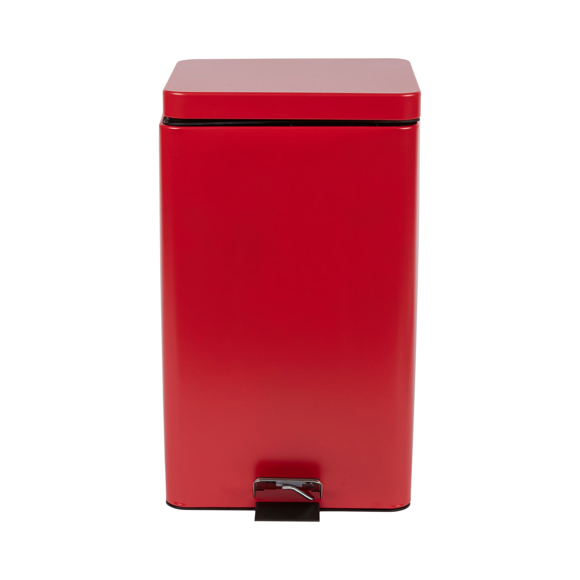 McKesson Brand - 81-35267 Trash Can McKesson 32 Quart / 8 gal. Red Steel Square