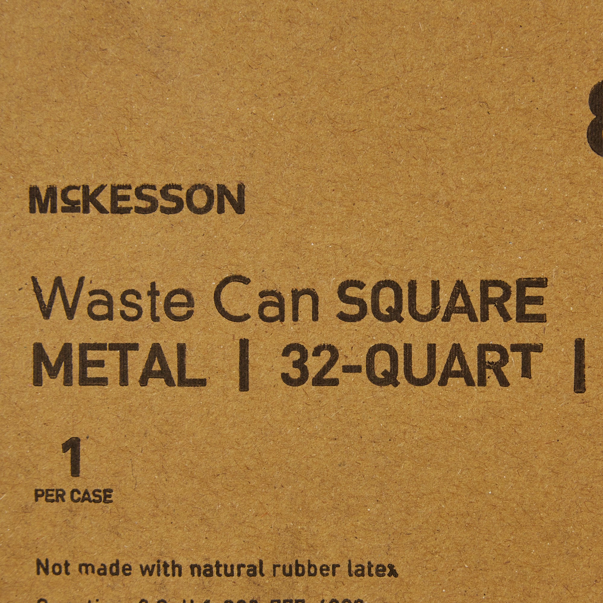 McKesson Brand - 81-35268 Trash Can McKesson 32 Quart / 8 gal. Beige Steel Square