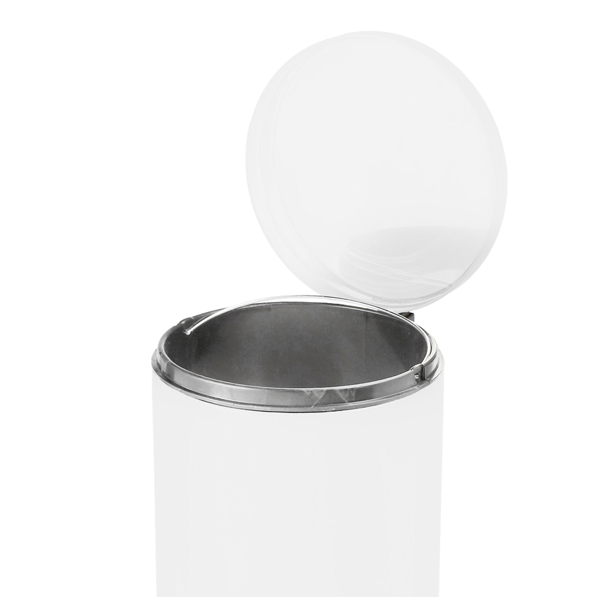 McKesson Brand - 81-45266 Trash Can McKesson 32 Quart / 8 gal. White Steel Round