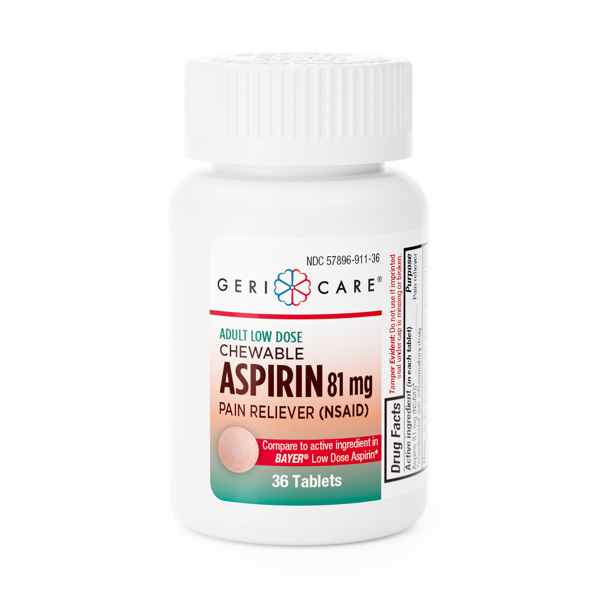 Geri-Care - 911-36-GCP Geri-Care® Low Strength Aspirin Pain Relief