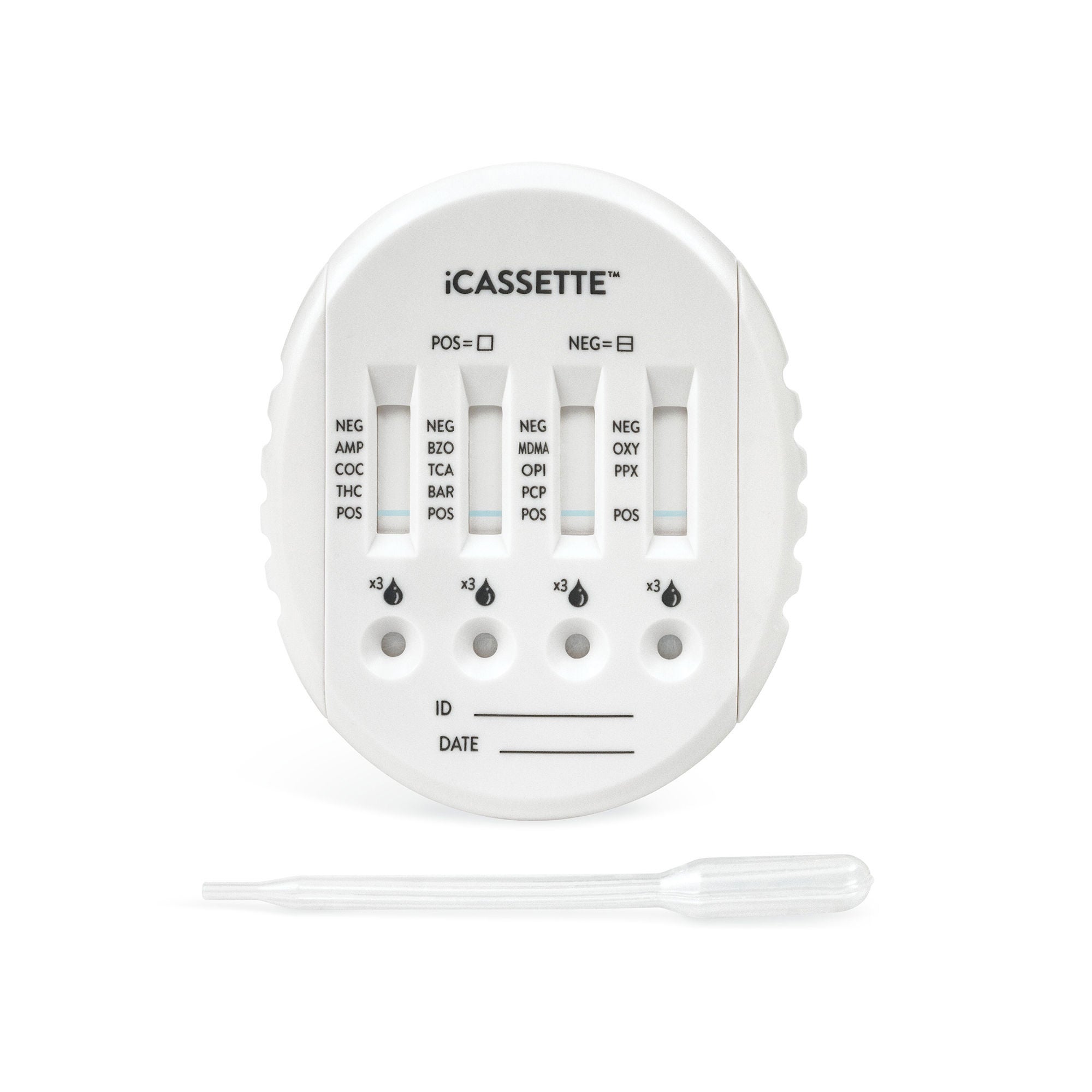 Abbott Rapid Dx North America LLC - DOA-1105-051 Drugs of Abuse Test Kit iCassette™ AMP, BAR, BZO, COC, mAMP/MET, MTD, OPI, OXY, PCP, THC 25 Tests CLIA Non-Waived