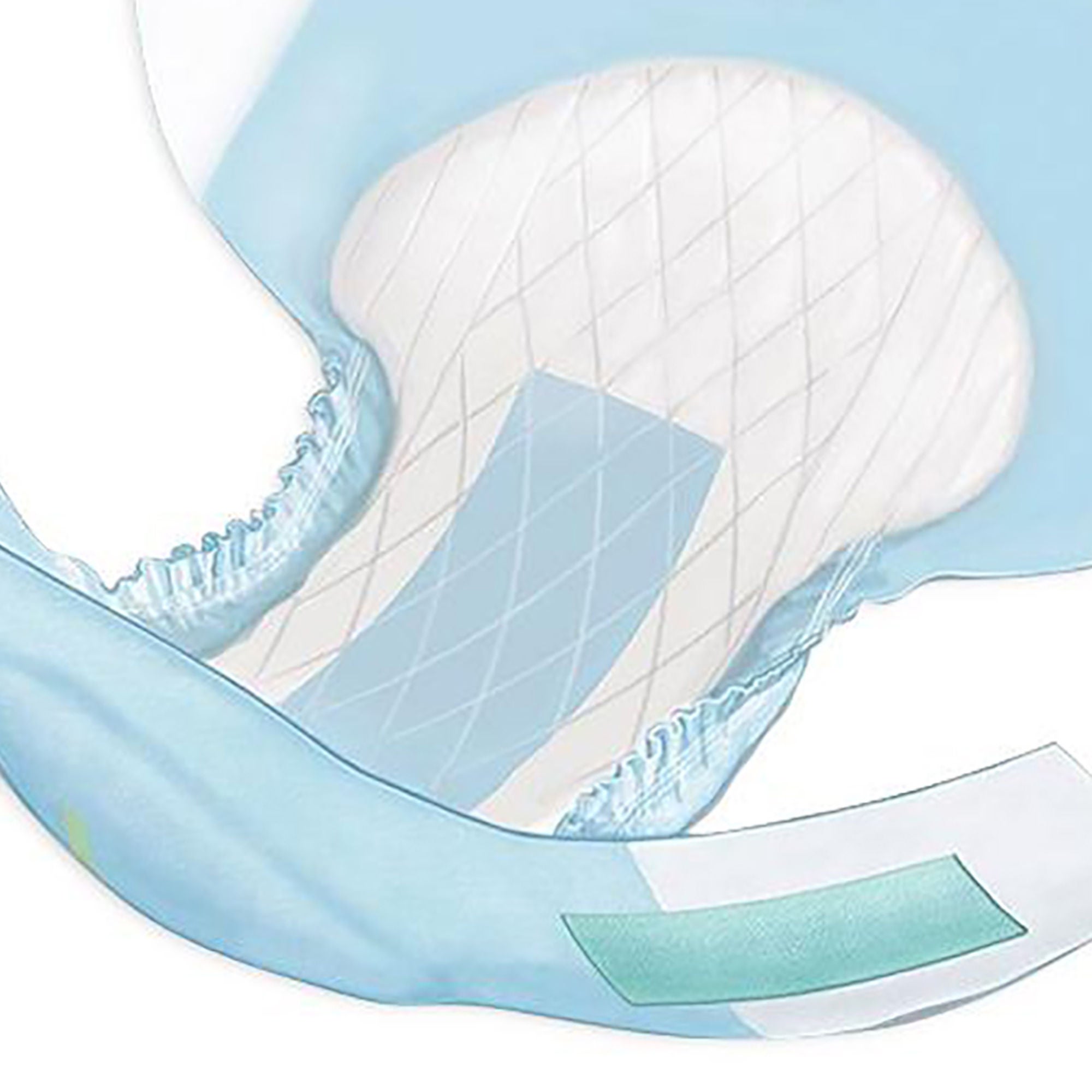 Cardinal - 63072 Incontinence Brief Wings™ Ultra Adult Small Unisex Disposable Heavy Absorbency