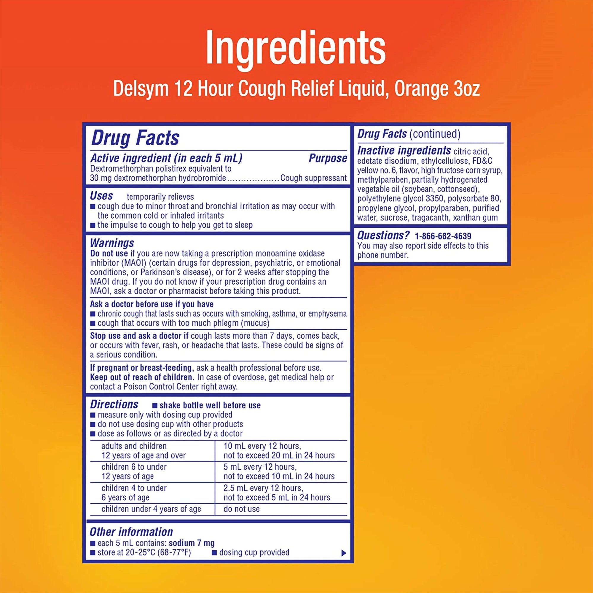 Reckitt Benckiser - 63824017563 Delsym® 12 Hour Cough Relief