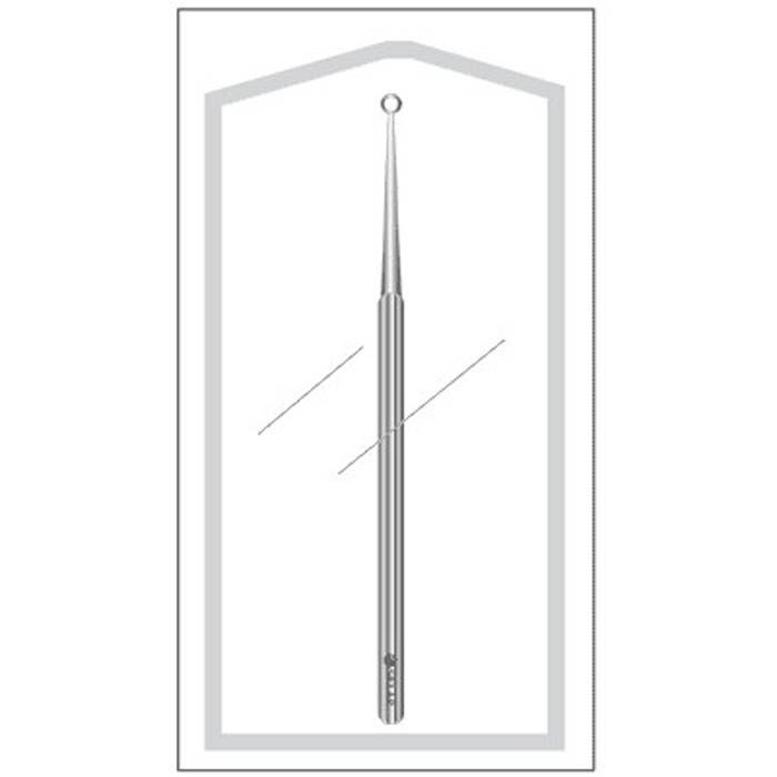 Sklar - 96-1017 Ear Curette Sklar® 5-3/4 Inch Length Solid Round Handle Adult Tip Straight Blunt Round Ring Tip
