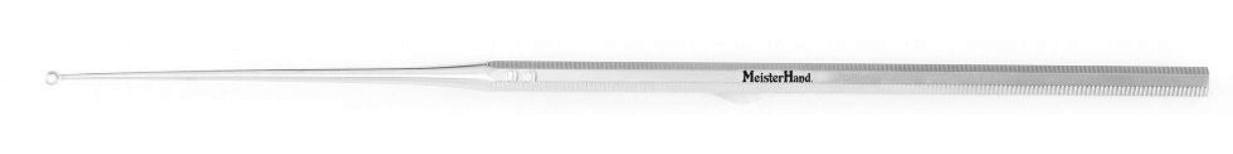 Integra Lifesciences - MH19-282 Ear Curette MeisterHand® Buck 6-1/2 Inch Length Single-ended Handle Size 0 Tip Straight Fenestrated Round Tip