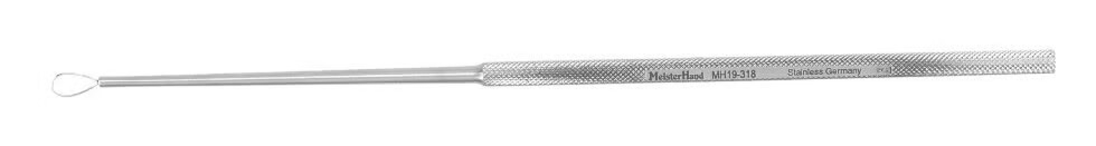 Integra Lifesciences - MH19-318 Ear Curette MeisterHand® Billeau 6-1/2 Inch Length Round Knurled Handle Size 3 Tip Flexible Oval Loop Tip
