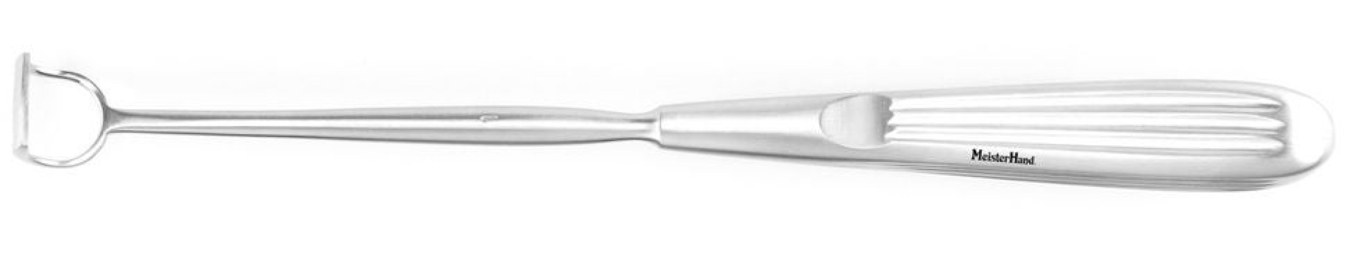 Integra Lifesciences - MH20-802 Adenoid Curette MeisterHand® Barnhill 8-1/2 Inch Length Hollow Handle with Grooves Size 1 Tip Curved Fenestrated Rectangular Tip