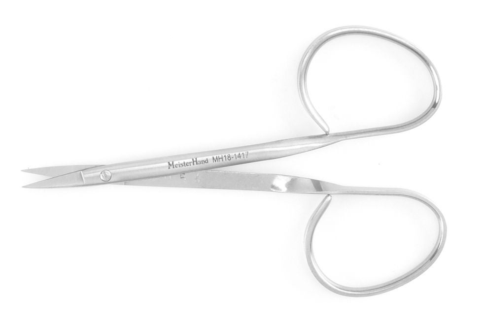 Integra Lifesciences - MH18-1417 Iris Scissors MeisterHand® 3-7/8 Inch Length OR / Surgical Grade German Stainless Steel NonSterile Finger Ring Handle Straight Sharp Tip / Sharp Tip