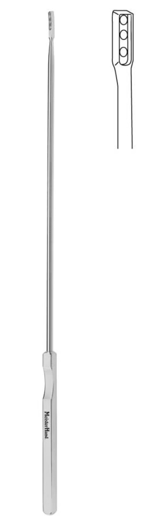 Integra Lifesciences - MH30-1382 Endocervical Biopsy Curette MeisterHand® Kevorkian-Younge 12 Inch Length Flat Handle 3 X 12 mm Tip Loop Tip with Basket