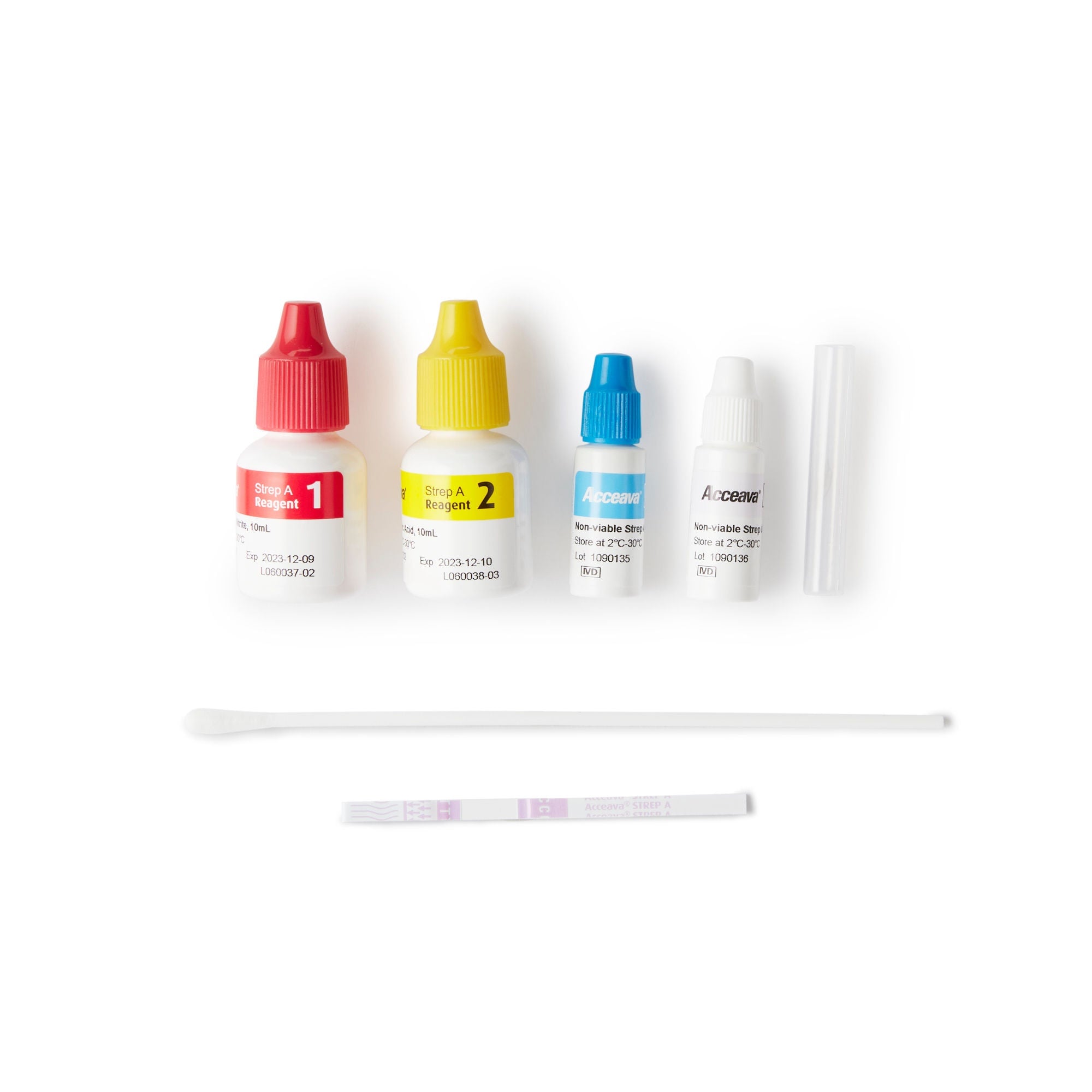 Abbott Rapid Dx North America LLC - 4580295008 Respiratory Test Kit Acceava® Strep A Test 50 Tests CLIA Waived