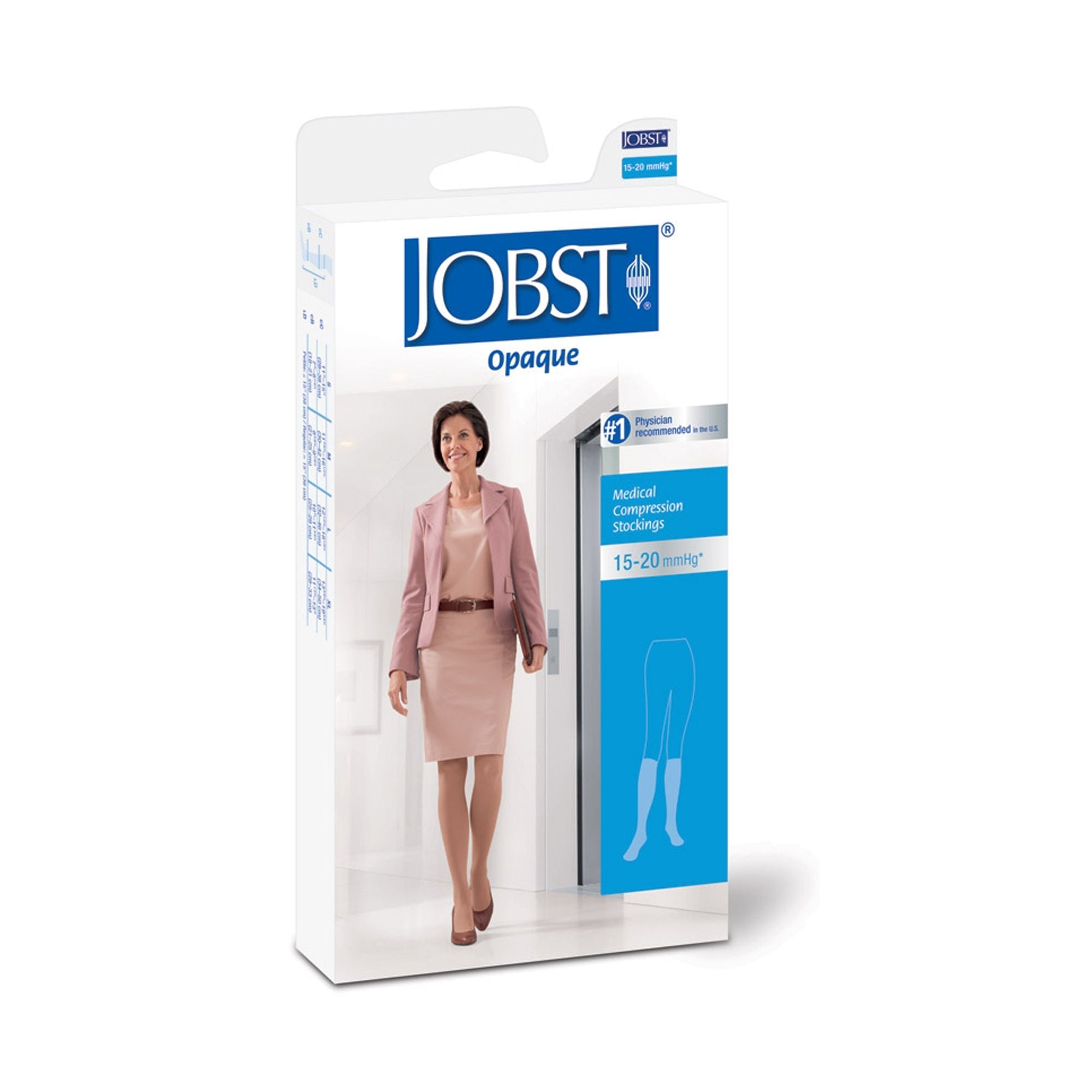 BSN Medical - 115212 Compression Stocking Jobst® Opaque Knee High Small Natural Closed Toe