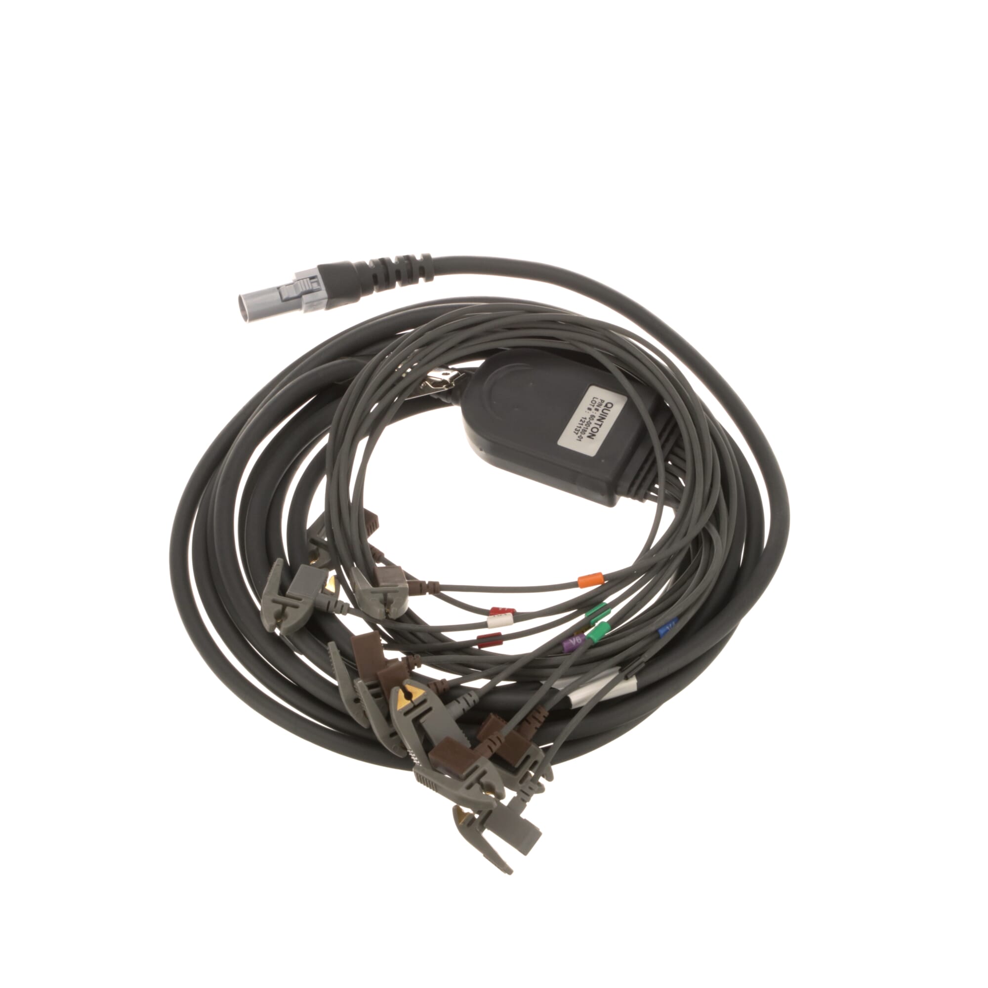 Welch Allyn - 60-00180-01 Diagnostic Patient Cable 25 Inch, 10 Lead, Pinch Connection Q-Stress or HeartStride