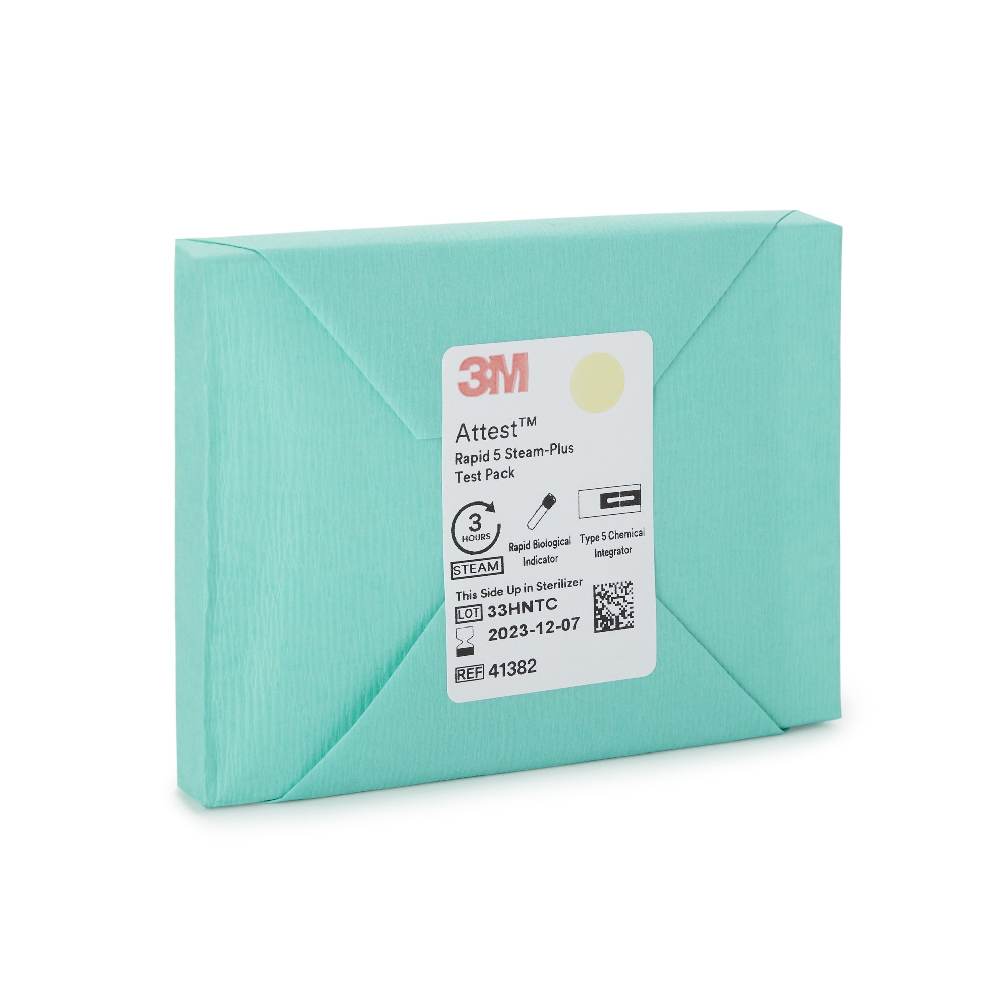 Solventum Corporation 41382 - 3M™ Attest™ Rapid 5 Steam-Plus Sterilization Biological Indicator Pack - 16/Box, 64/Case