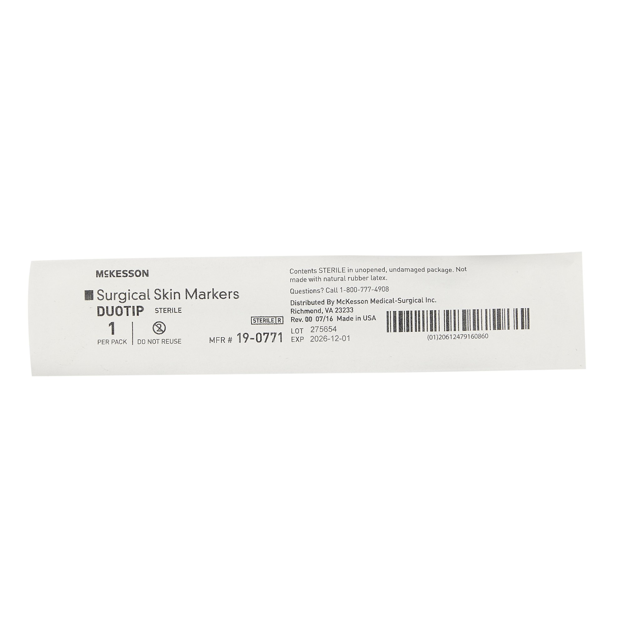 McKesson Brand 19-0771 - Medi-Pak™ Performance Plus Surgical Skin Marker - 1/Each, 50/Box
