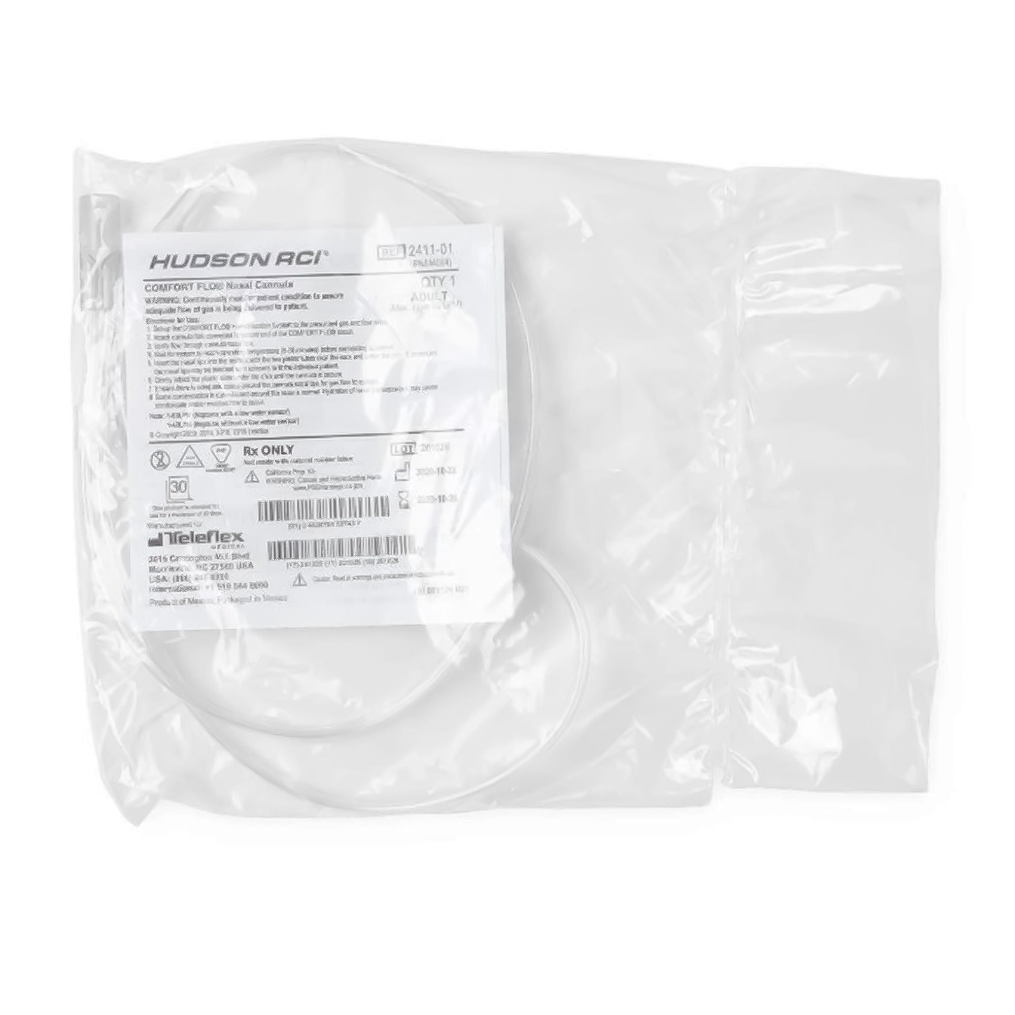 Medline - HUD241101 Nasal Cannula Comfort Flo® Adult Curved Prongs Without Tubing High Flow Rate