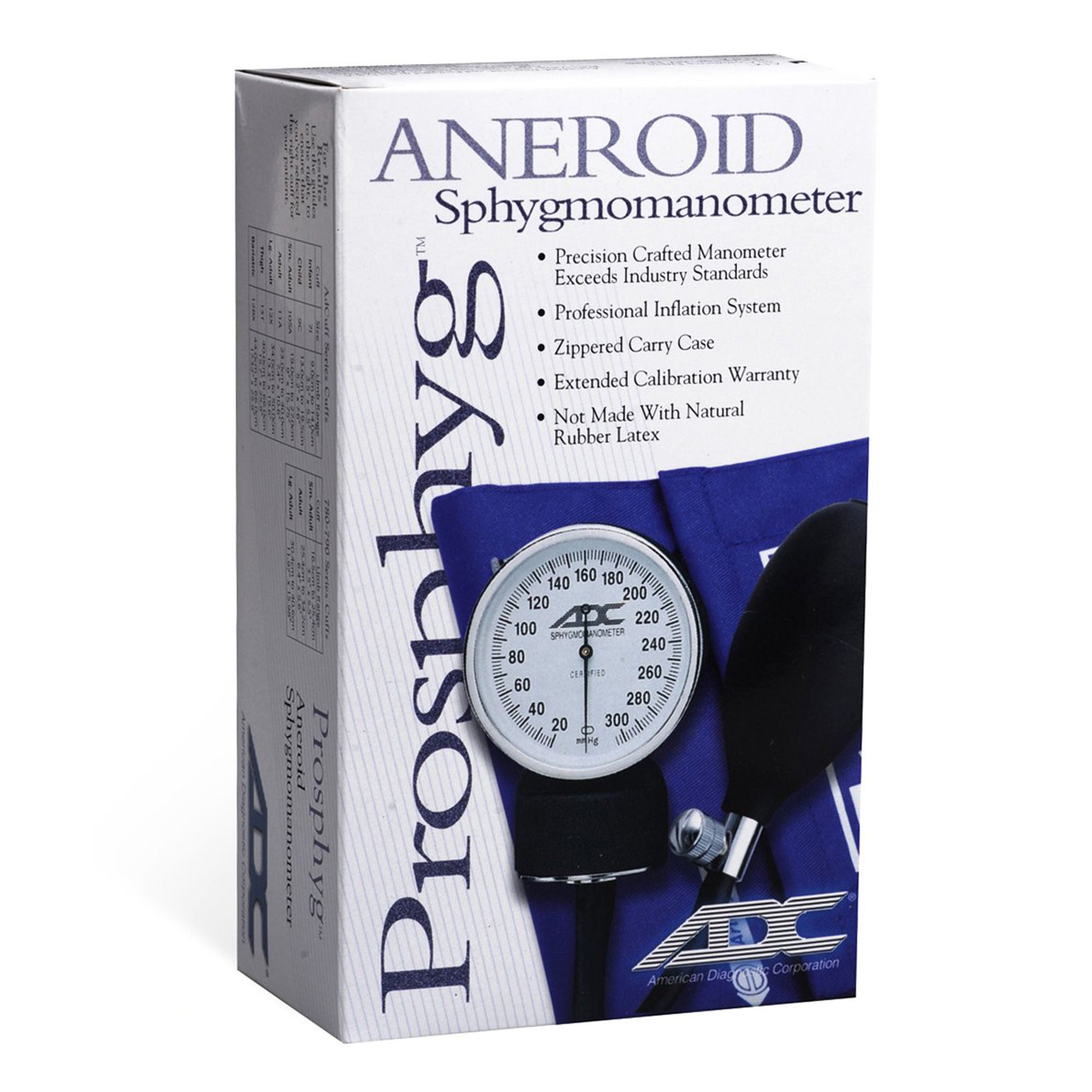 American Diagnostic Corp - 785-11AN Aneroid Sphygmomanometer Unit Prosphyg™785 Series Adult Cuff Arm Nylon Cuff 23 - 34 cm Pocket Aneroid