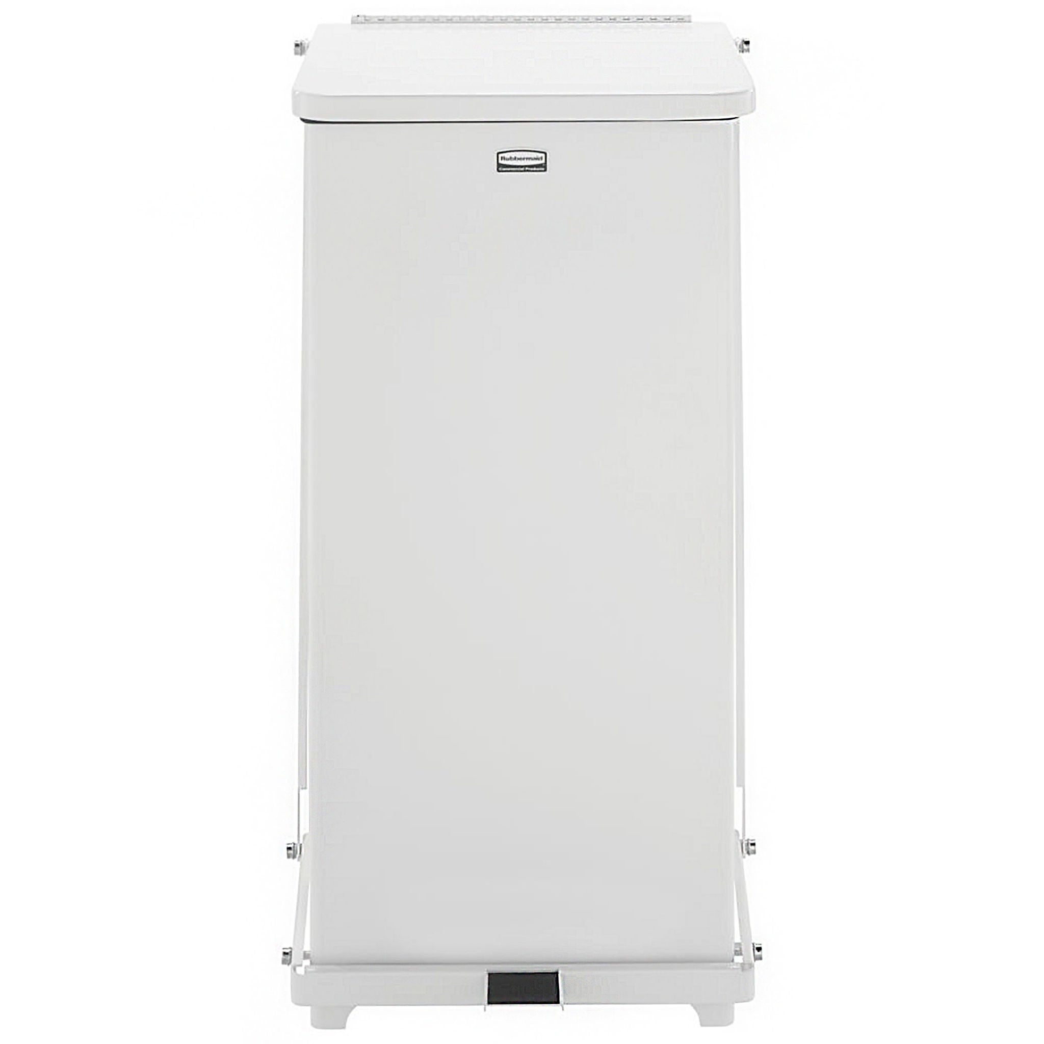 Essendant Co-United Stationers - RCPST24EPLWH Medical Waste Trash Can Rubbermaid® Defenders® 96 Quart / 24 gal. White Steel Square