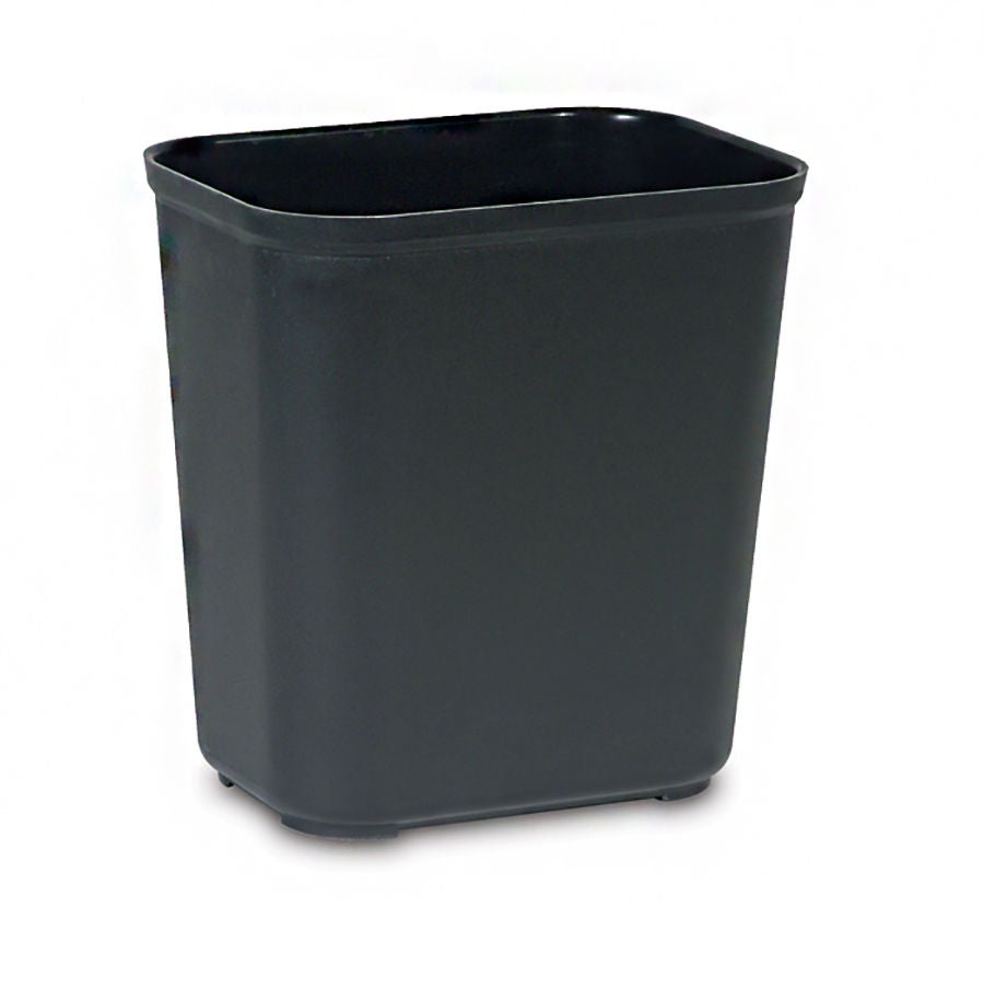 RJ Schinner Co - FG254300BLA Fire-Resistant Trash Can Rubbermaid® 28 Quart / 7 gal. Black Thermoset Polyester Rectangular